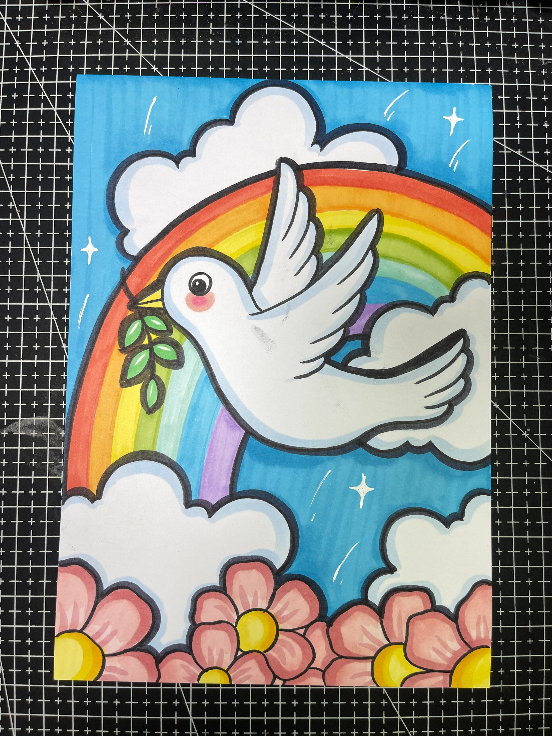 5岁就能画的和平主题画