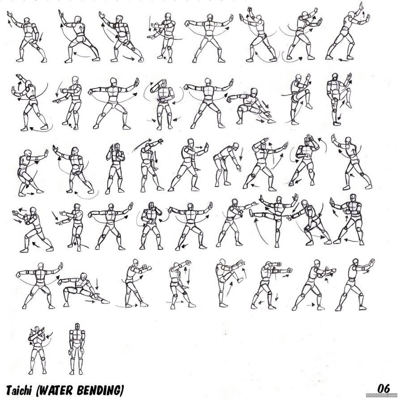 中国功夫套路角色动作手绘图 本卡尽心挑选拿走不谢 希望对想画各种