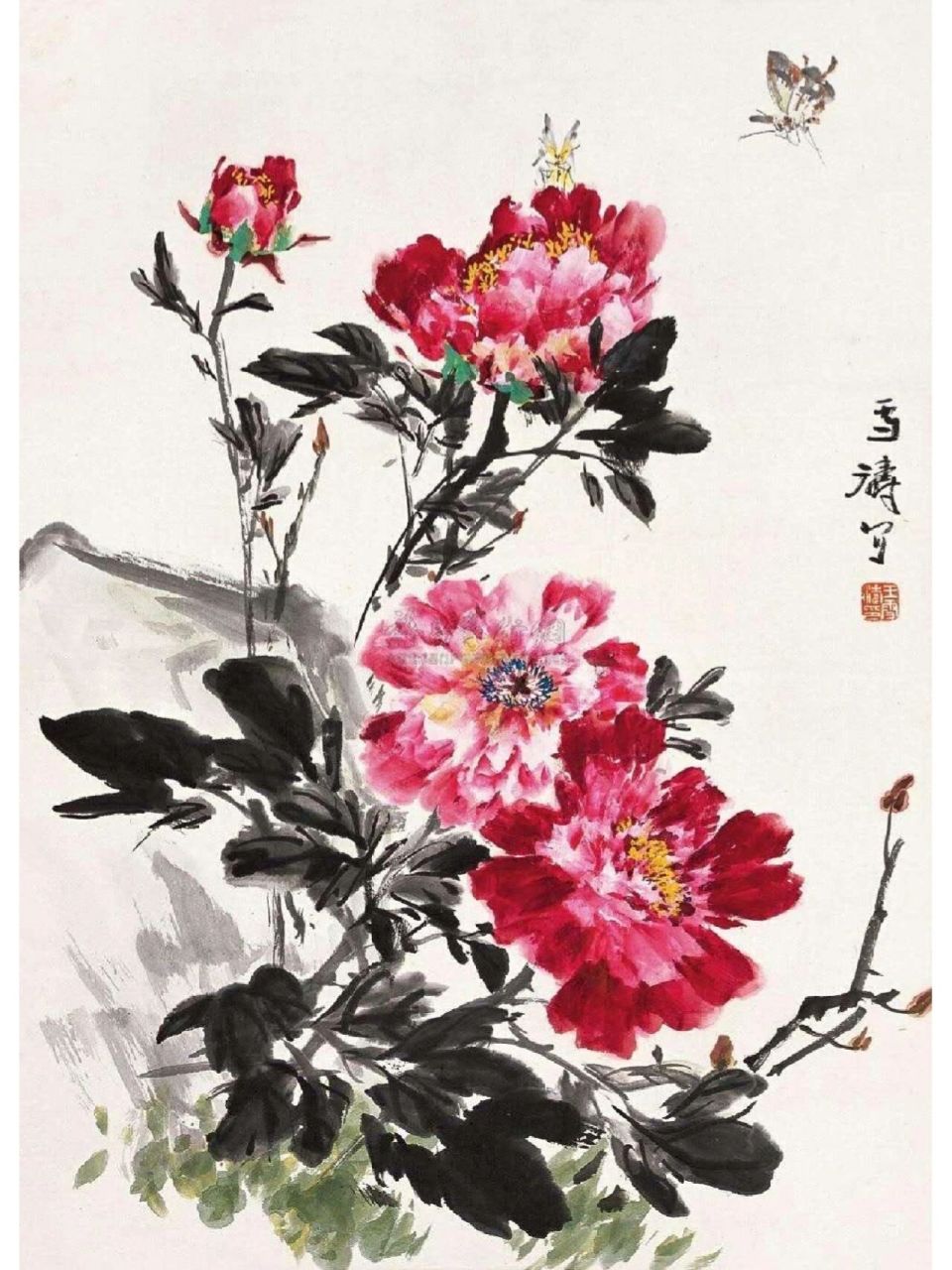 王雪涛的写意牡丹,快收藏吧!