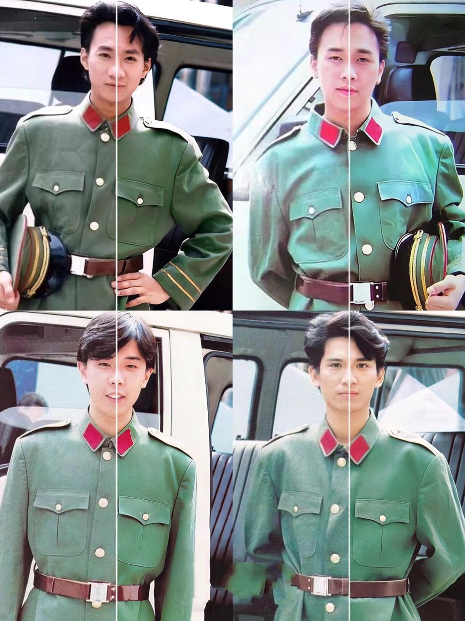 beyond珍藏版军装旧照二次再拍照片修复组图 98绿色制服版本在