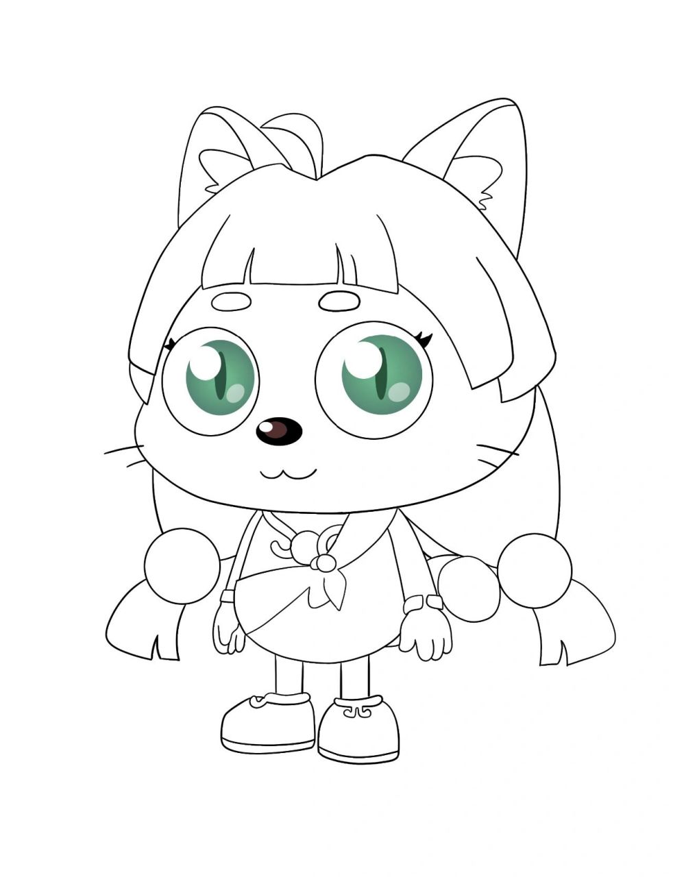 打卡喜羊羊与灰太狼09皓月公主(含线稿)