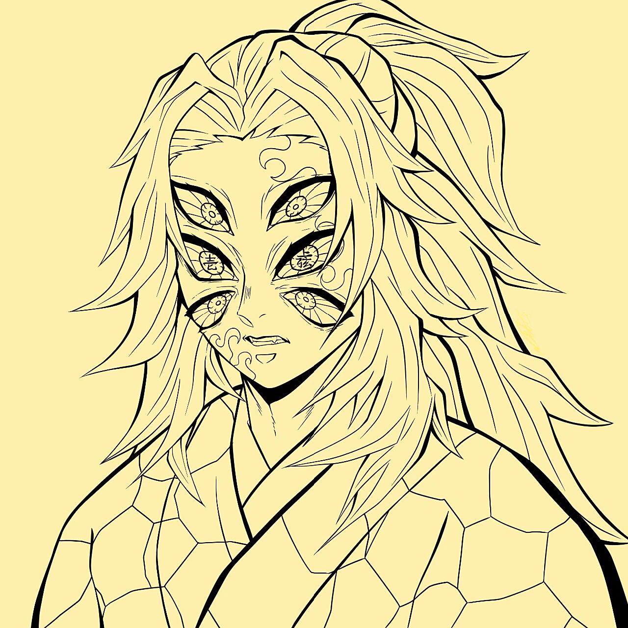 上弦一 61黑死牟 61头像分享第二弹 是一个鸽了很久的黑死牟和缘