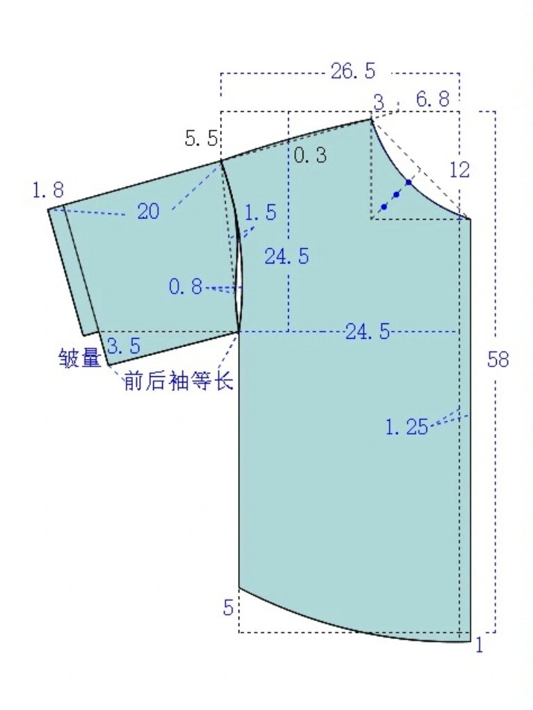 女款短袖衬衫裁剪图
