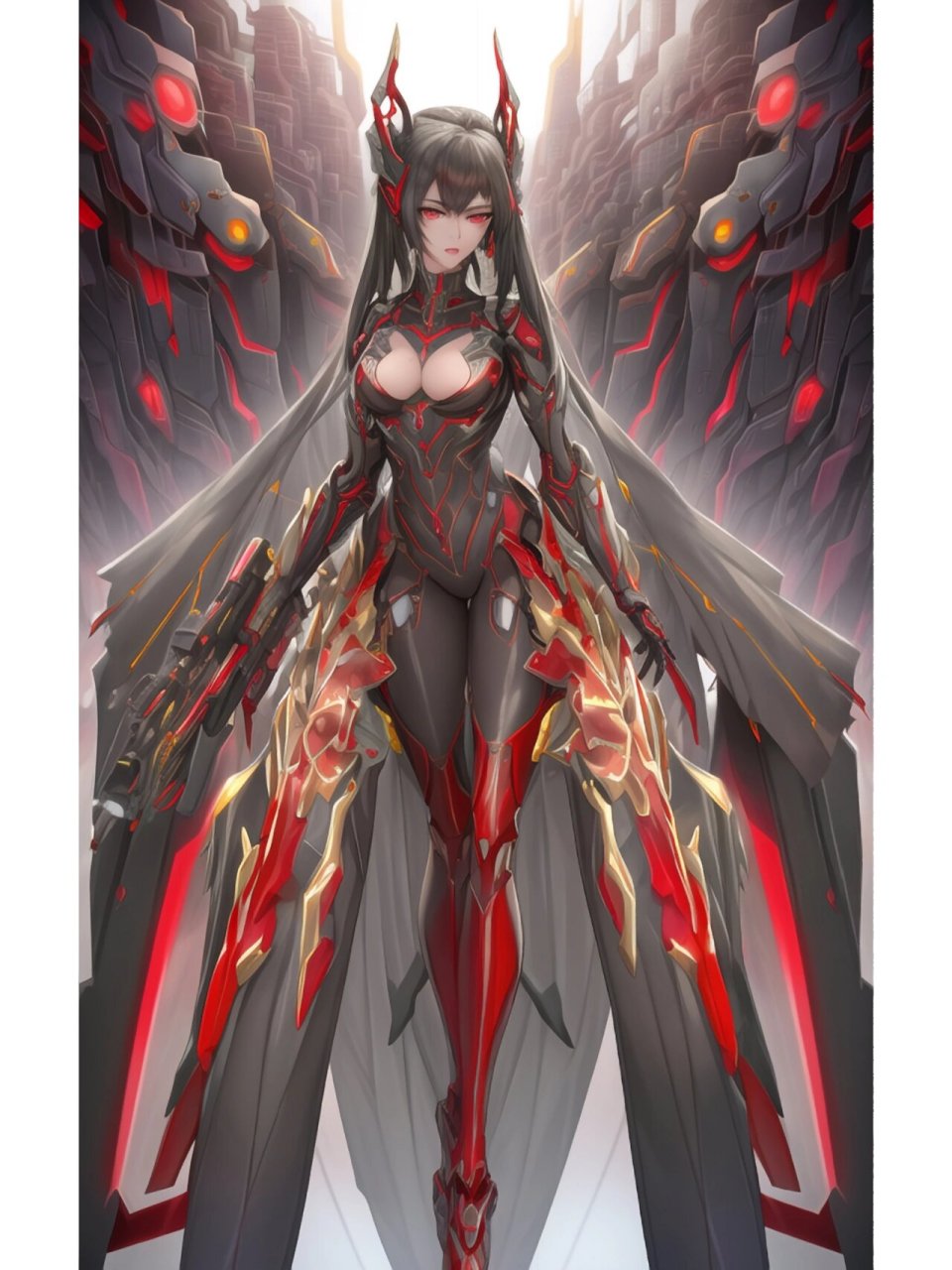 颜值担当no.20|美少女之机甲战士ai插画