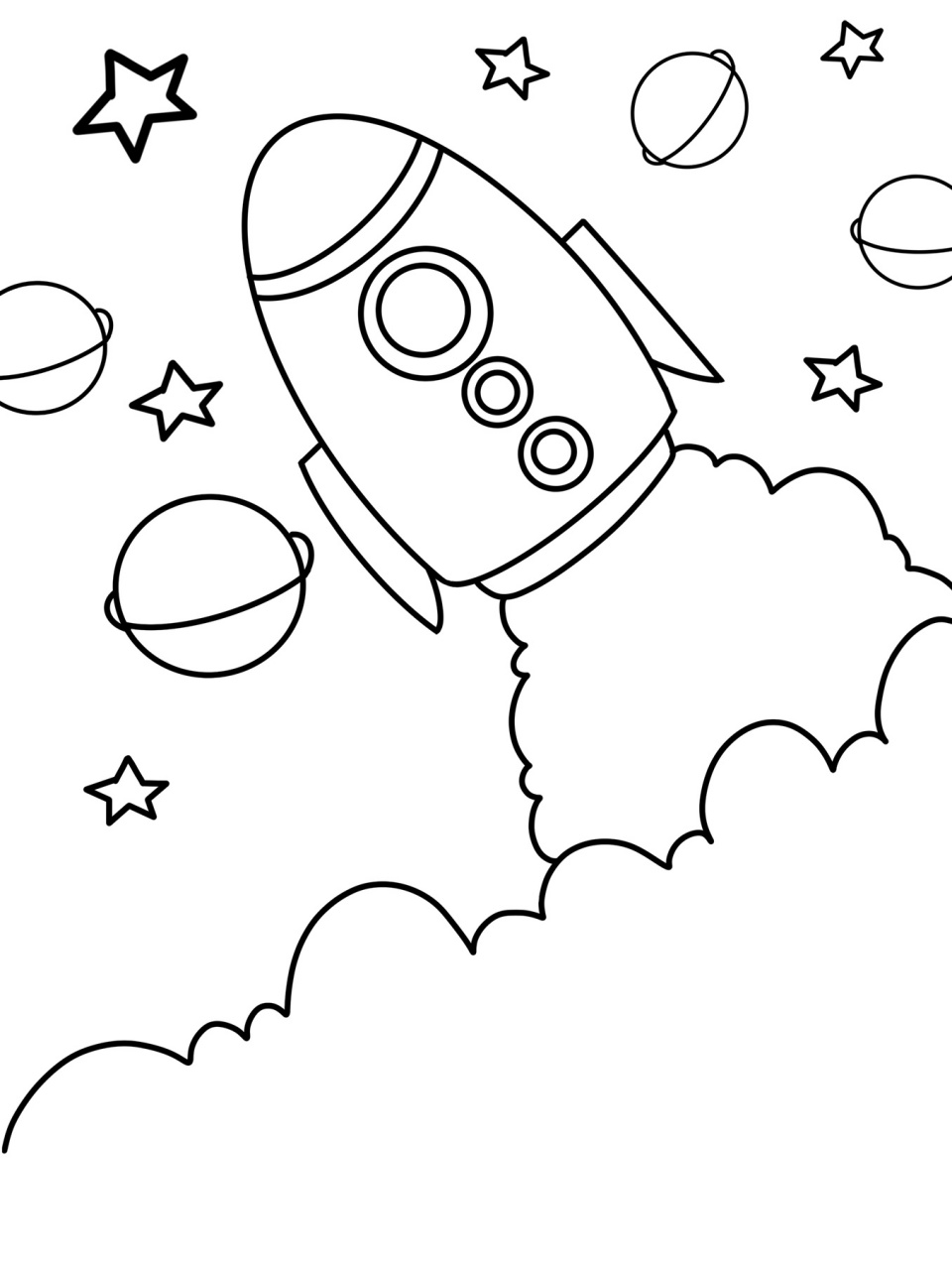 太空火箭04儿童画 创意画 简笔画 带线稿哦 #儿童简笔画# #创意美术
