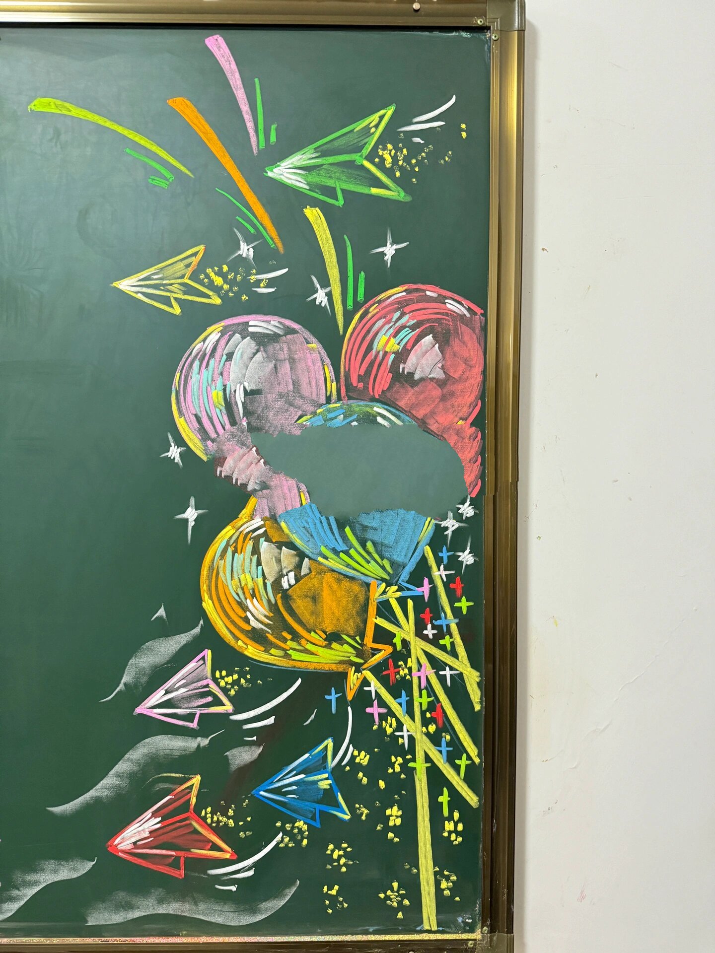 粉笔画(气球黑板报边框)