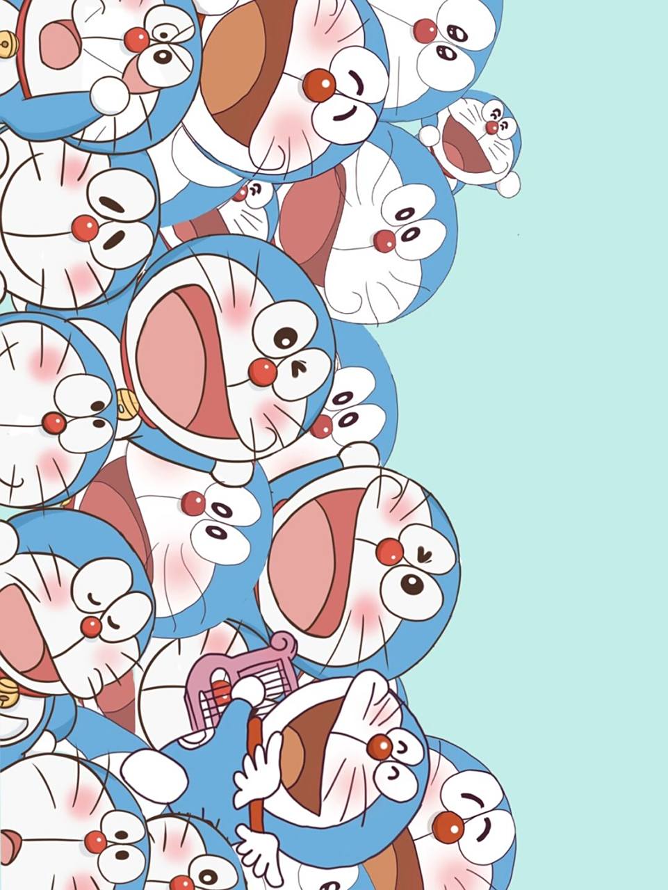 是满屏的哆啦a梦壁纸 绘图:哆啦的博物馆7015谢诗yi  #哆啦a梦