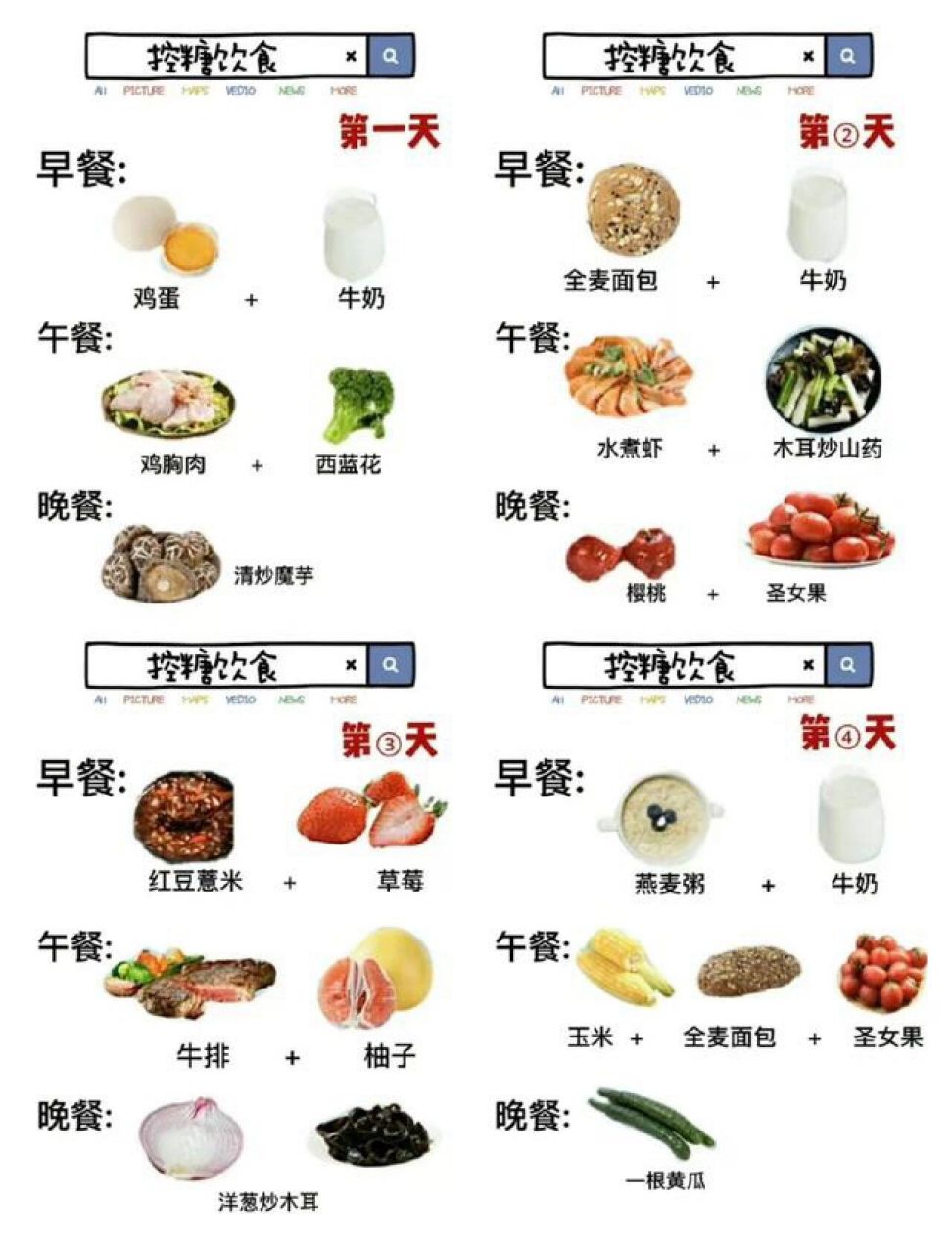 高血糖患者一日三餐所注重的点其实大同小异 高血糖一日三餐食谱: 1