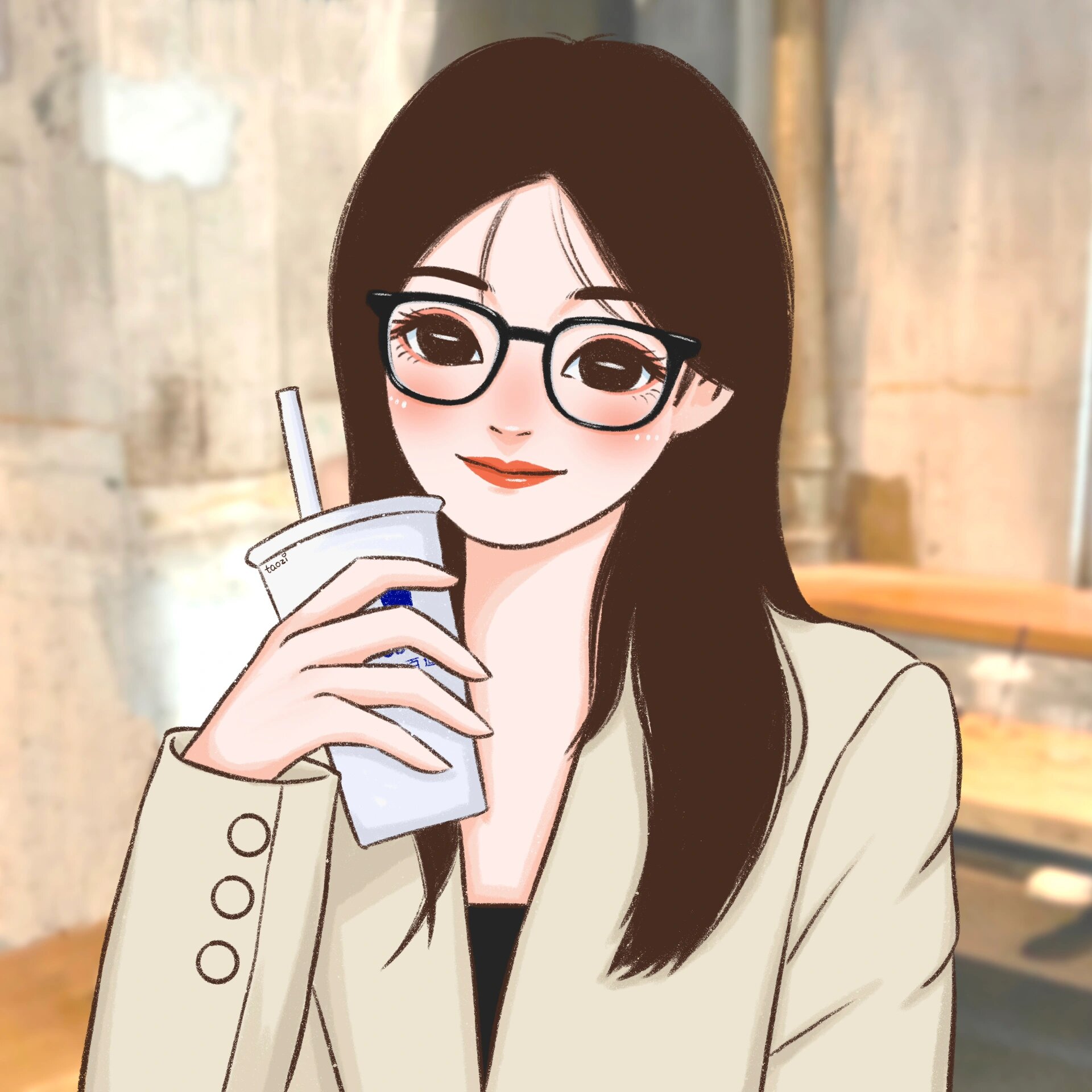 女生头像 | 戴眼镜头像