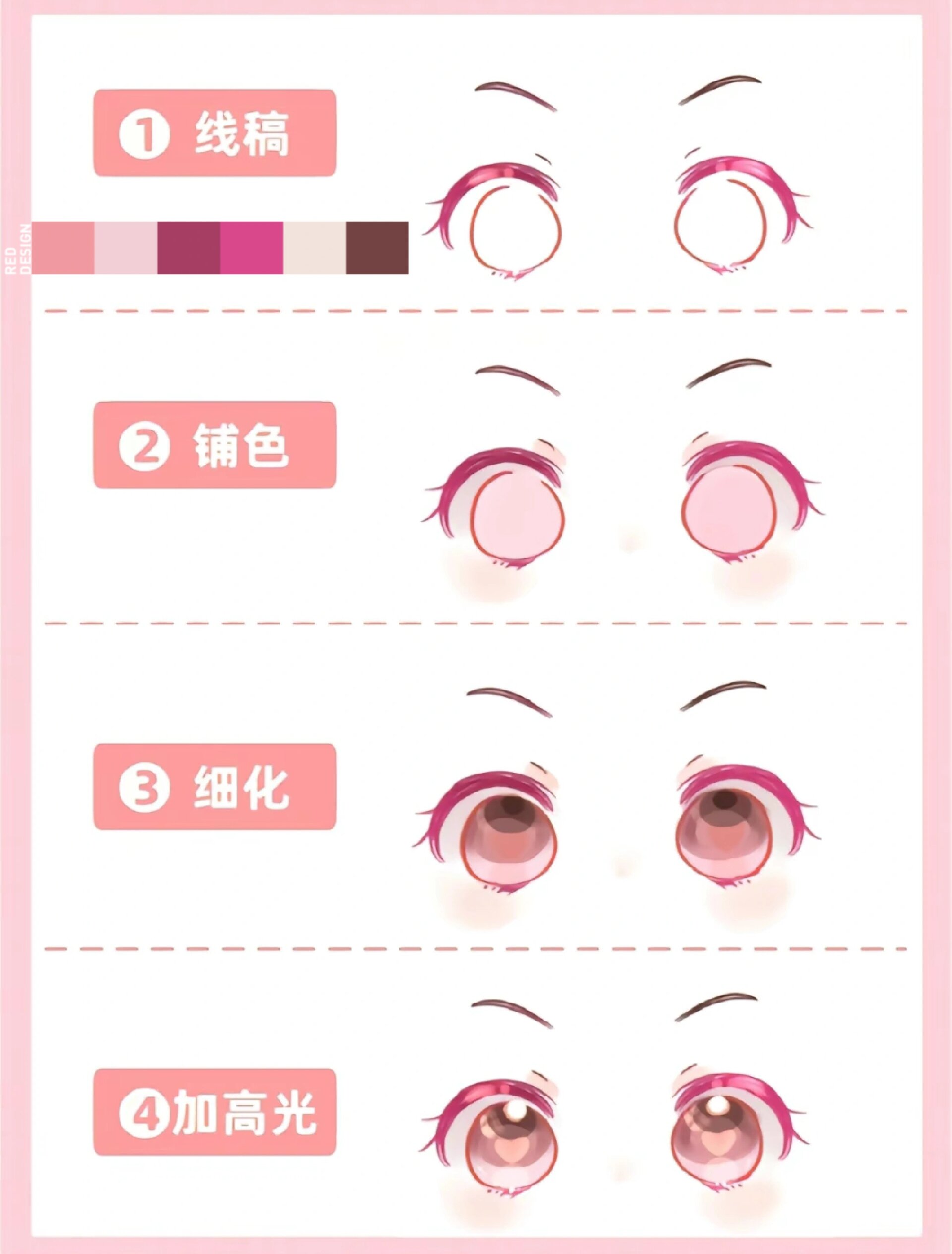 q版零基础教程‖眼睛画法 填色
