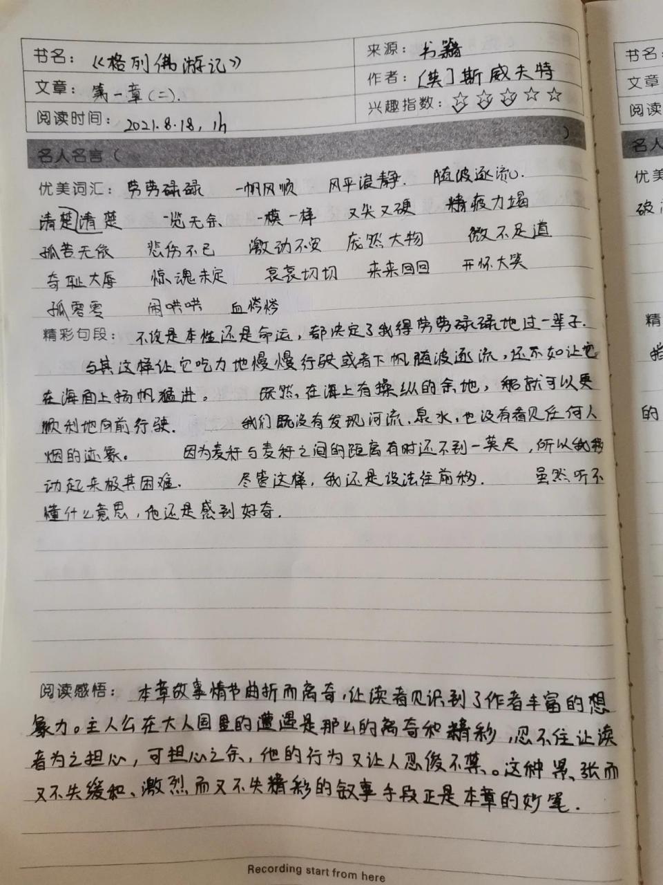 《格列佛游记》读书笔记 第二卷第一章