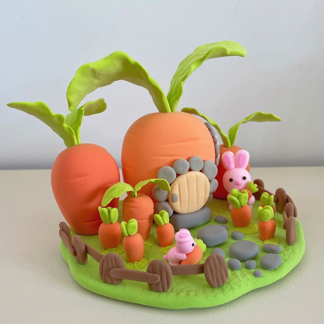 超轻黏土丨胡萝卜小屋 小屋系列第六弹 满满的胡萝卜09 是小兔子的