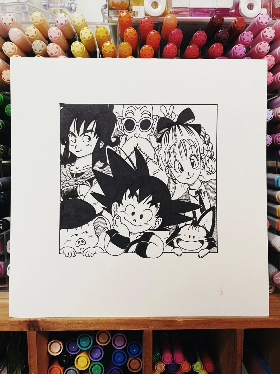 七龙珠手绘|黑白漫画风