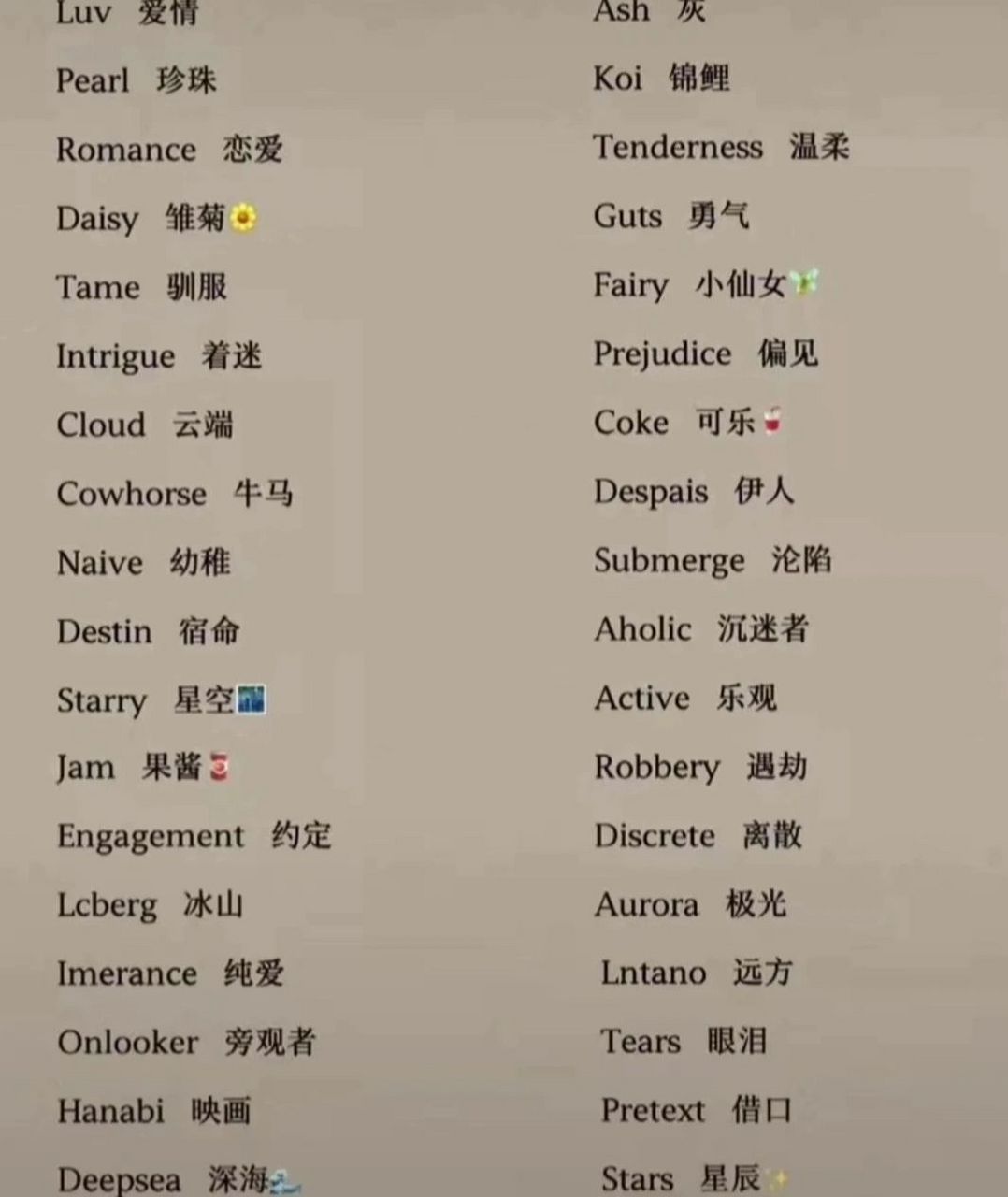 温柔英文网名