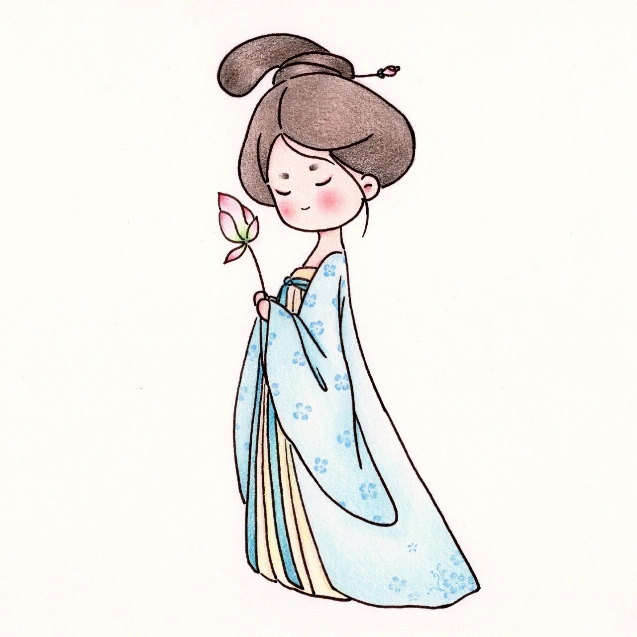 我的古风小人儿合集发一波儿 绘画工具: 94樱花针管笔 96