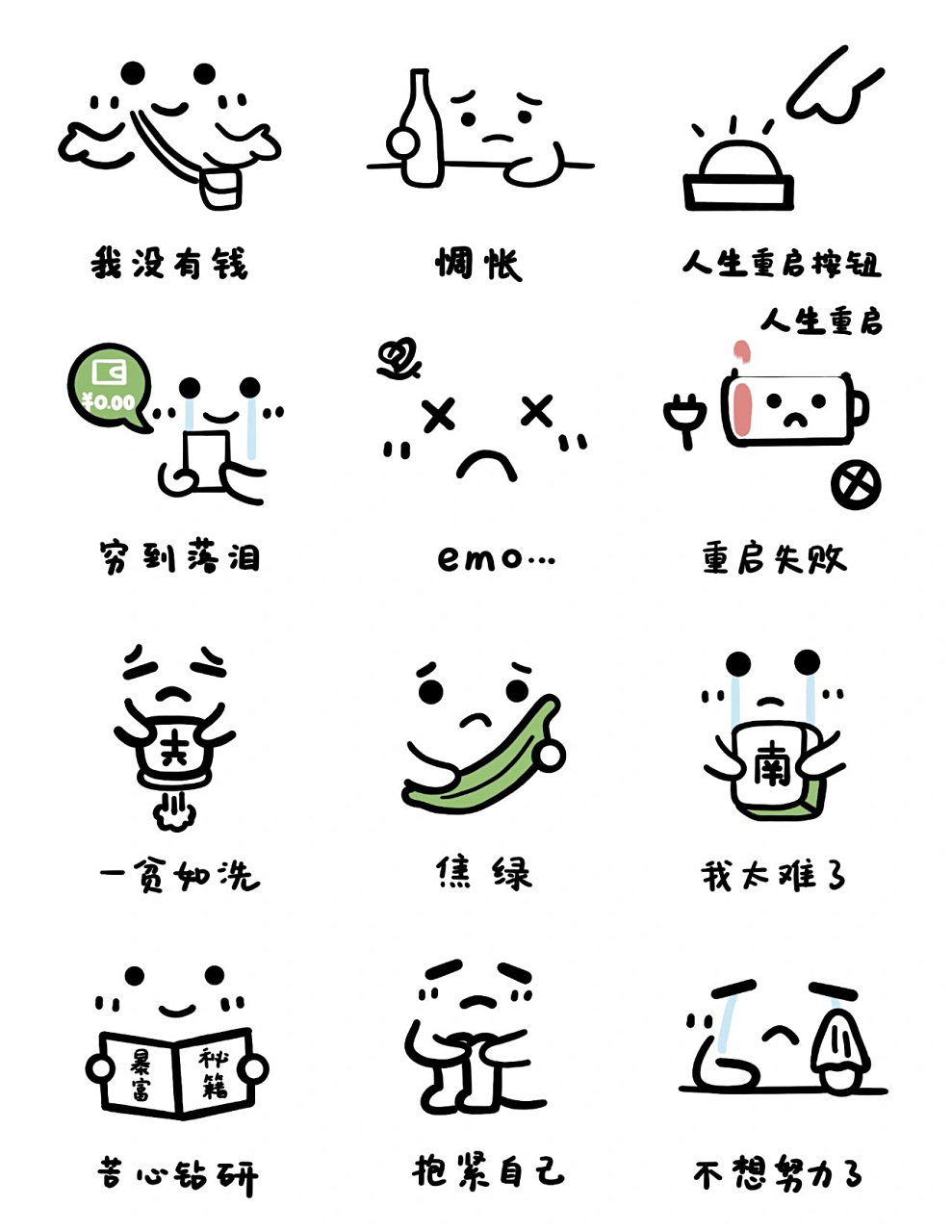 纸条纸条表情包来啦～ 谁能拒绝可可爱爱的小表情呢!