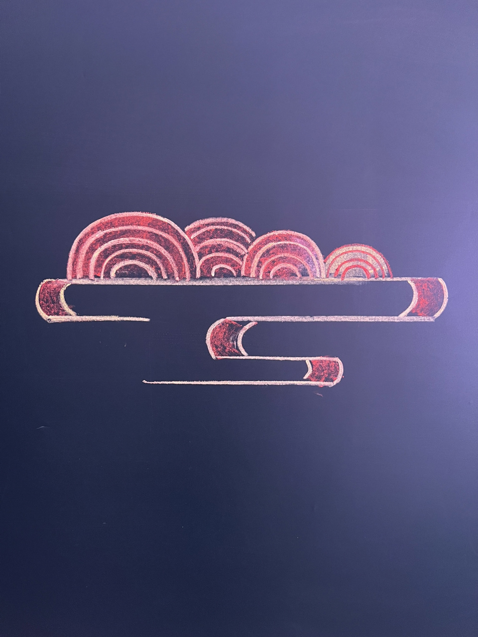 黑板报一粉笔画祥云      画几朵既简单又好看的五彩祥云(附教程)