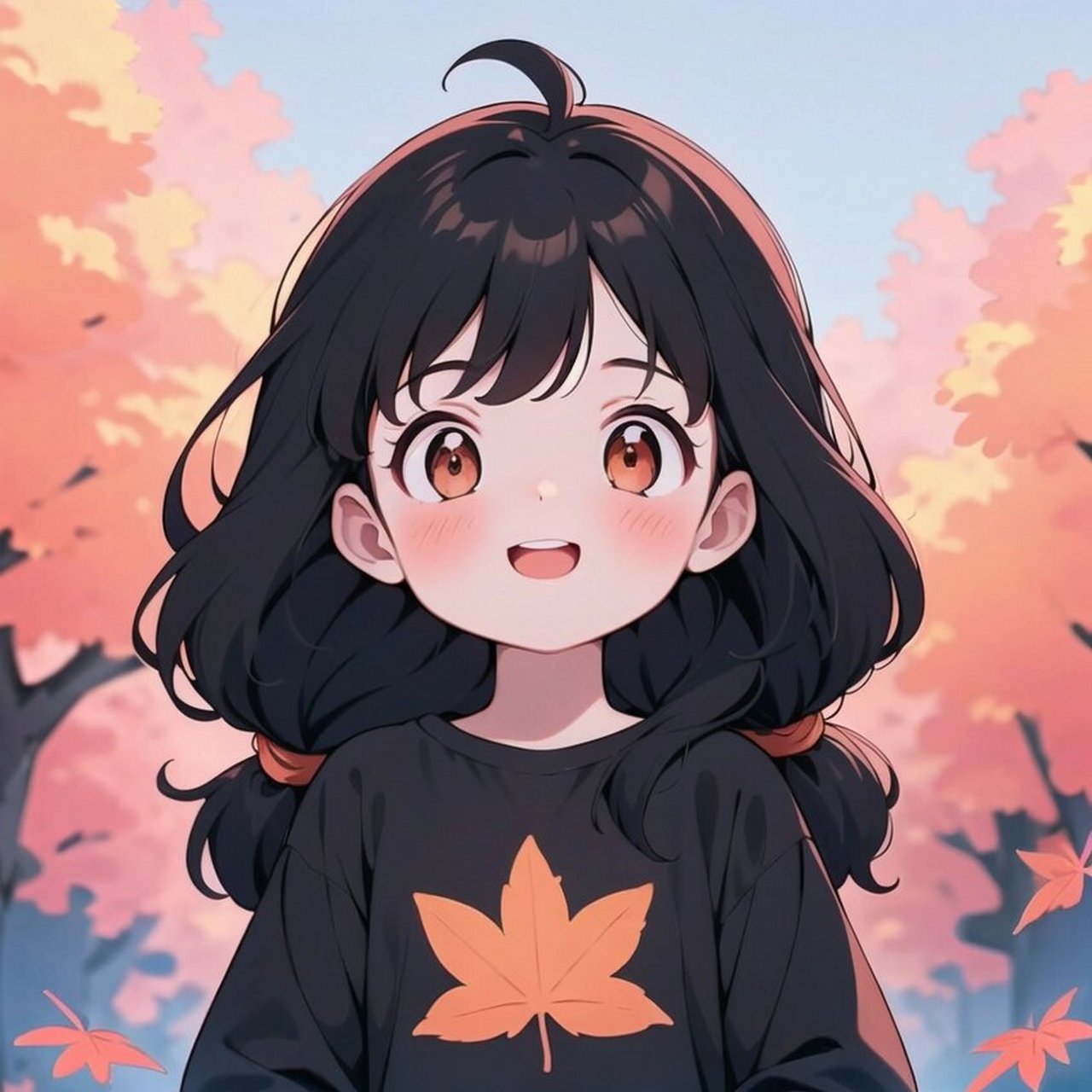 动漫情侣头像|听说秋天和枫叶更搭哦93