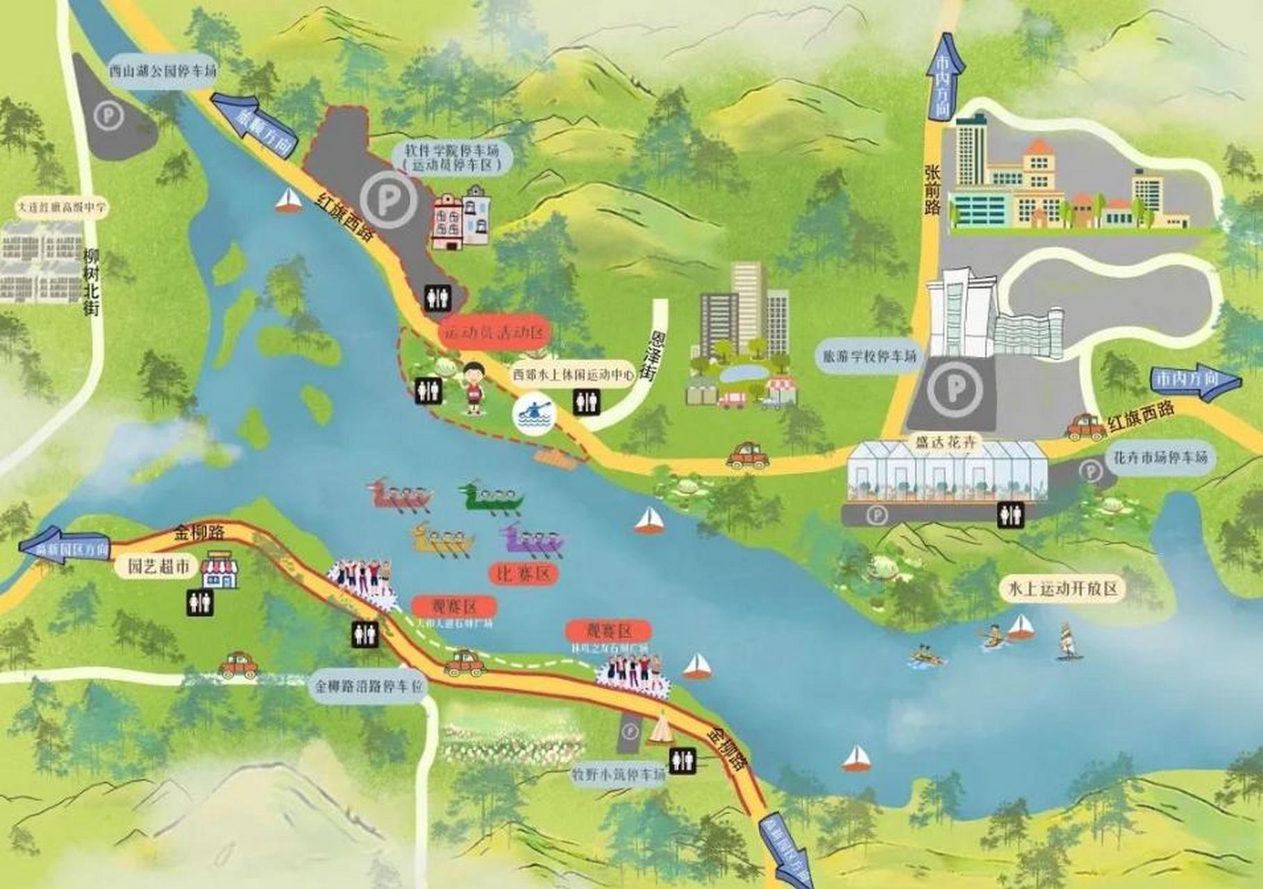 大连金龙寺端午赛龙舟,旁边新楼盘精装洋房1万/平      明天大连市第