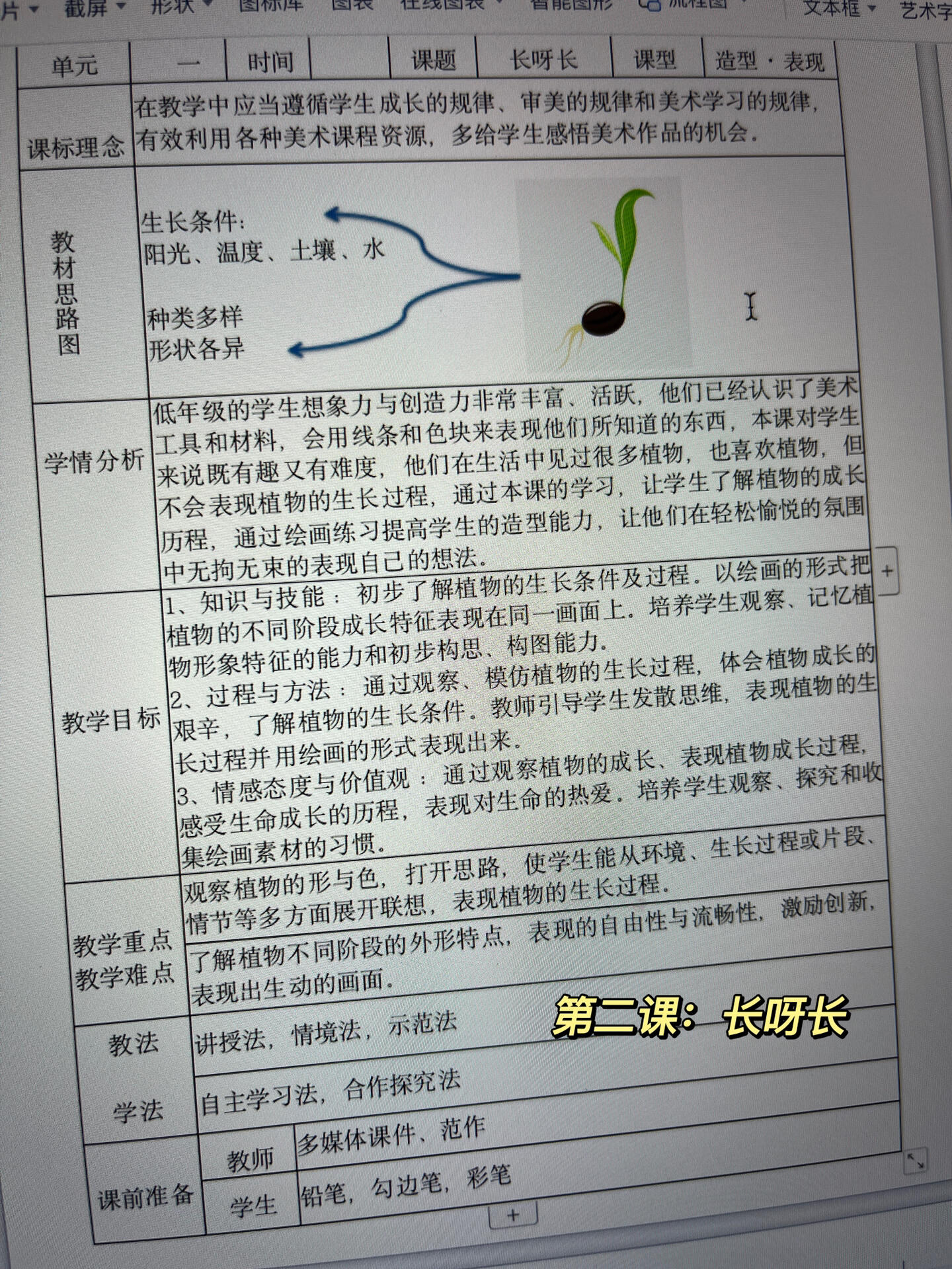 人美版一年级下册美术教案