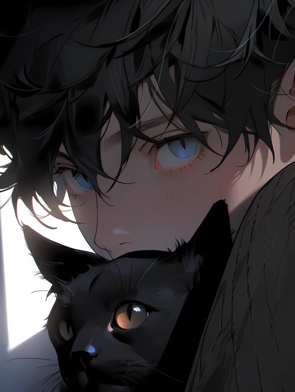 男生头像|猫与少年