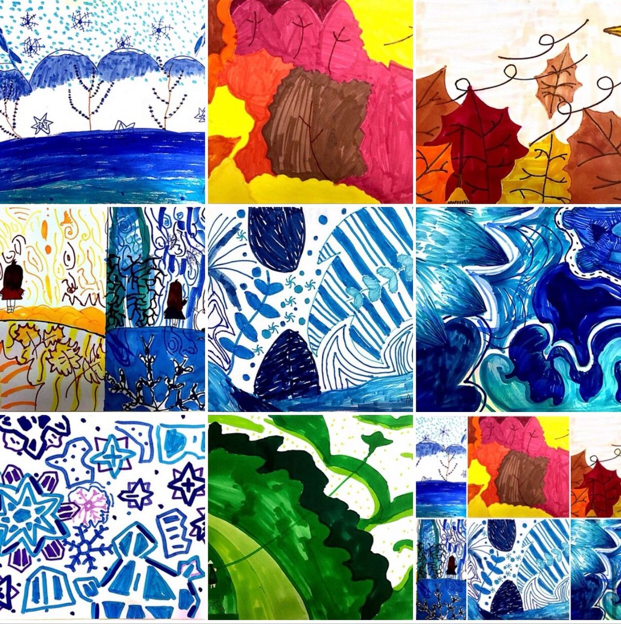 岭南版美术五年级下《用线条,色彩画感觉》 岭南版小学美术五年级下册