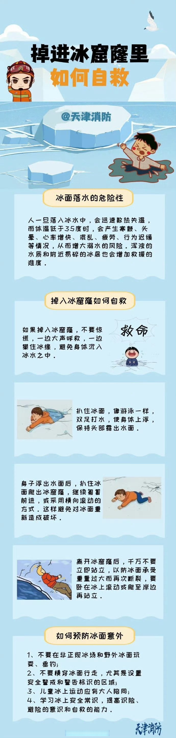 防滑冰溺水案例图片