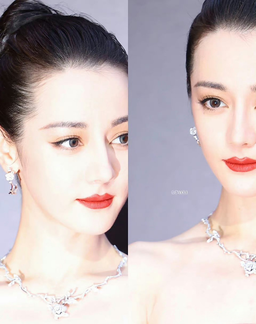 有多少女明星能够hold住贴头皮造型啊,迪丽热巴这张脸好伟大.