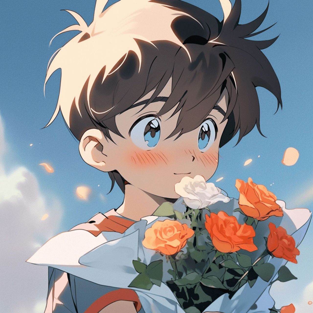 情头/捧花女孩男孩