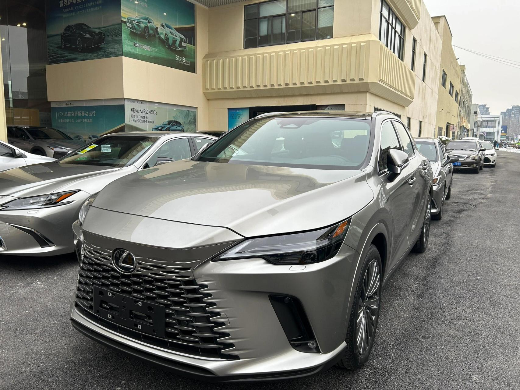 2023雷克萨斯rx350h钛银色混动越野车 雷克萨斯rx350h超音速钛银色