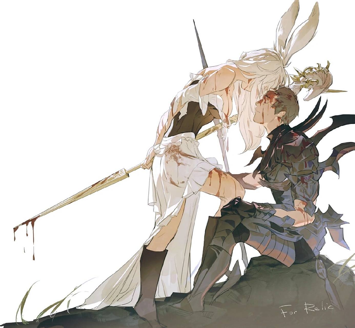 古战场 龙白贴贴!