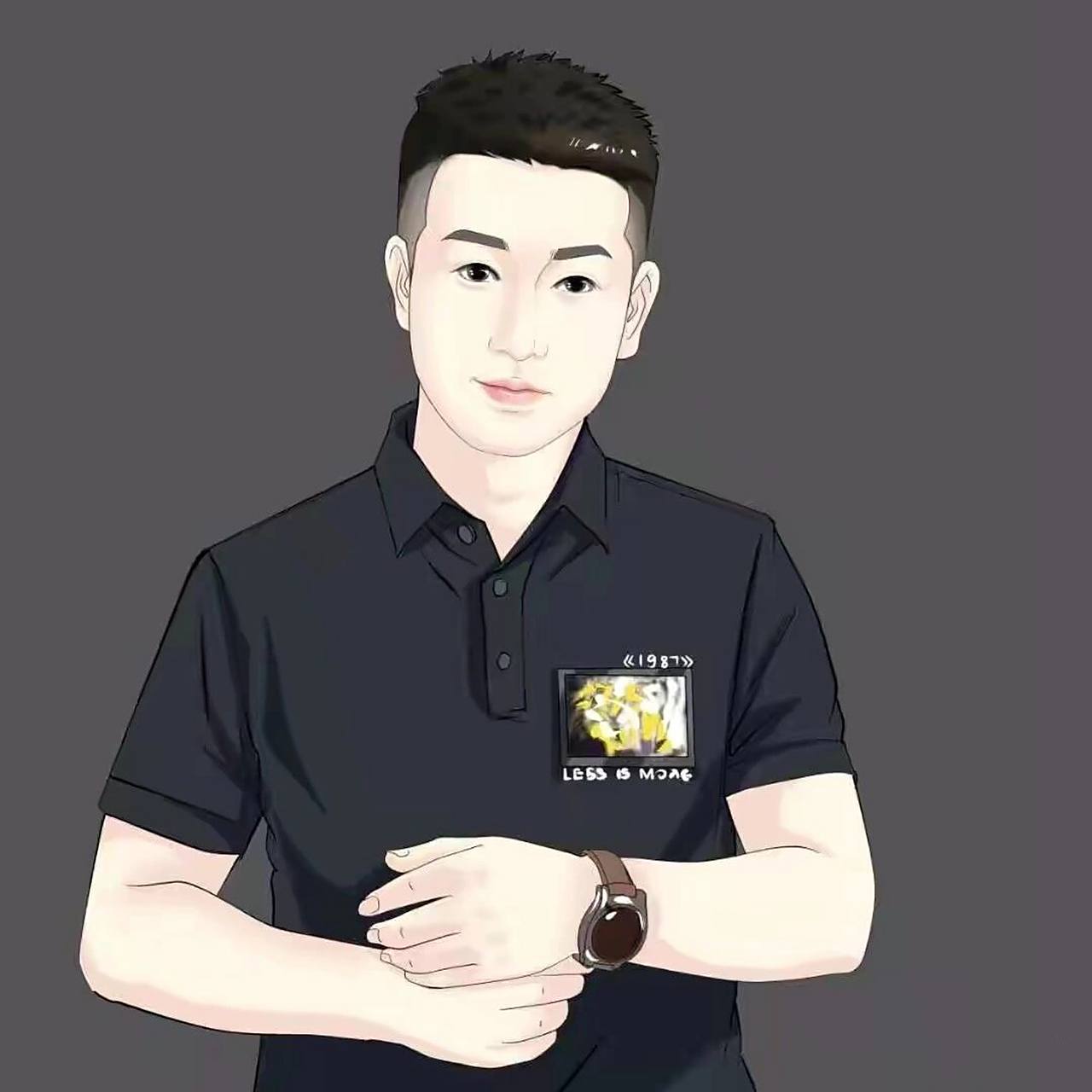 你的头像该换啦,四十岁大叔手绘头像 更新一组稳重大气,简约大气的