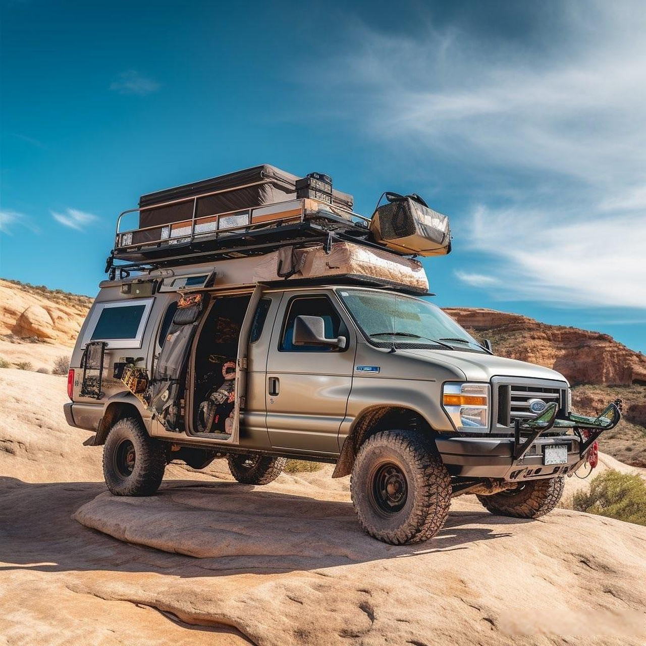 做个延高顶,越野穿越属性立马加强了 越野房车房车福特