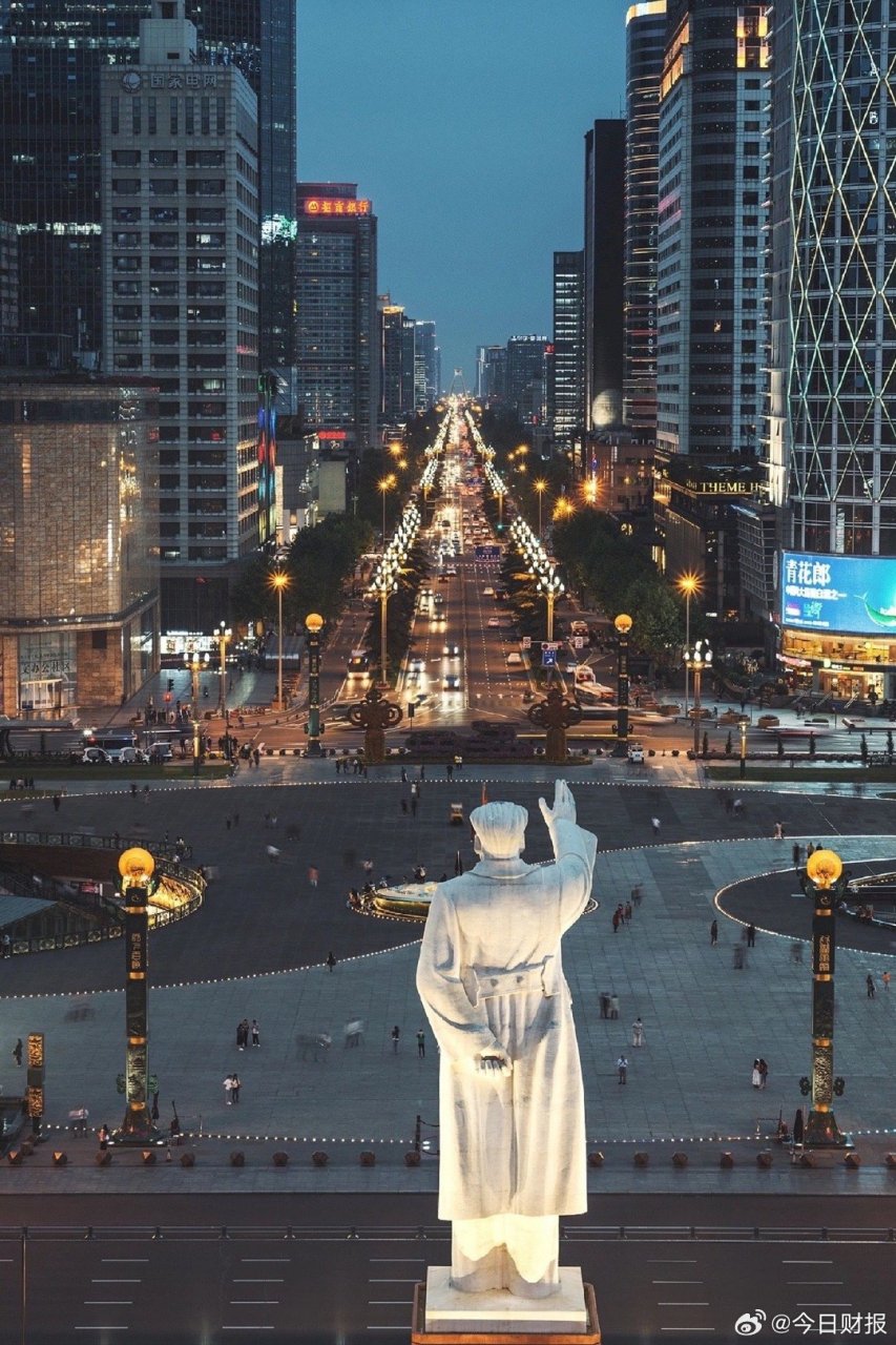 成都天府广场# 好有感觉的地标建筑!