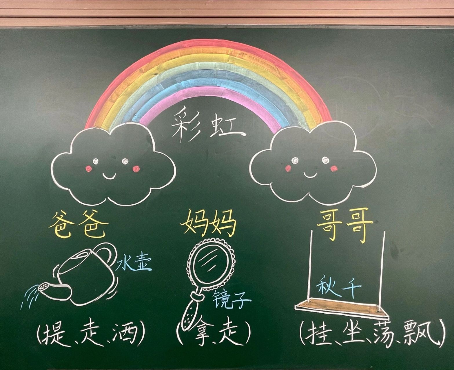 【一下语文】第四单元《彩虹》板书 969696