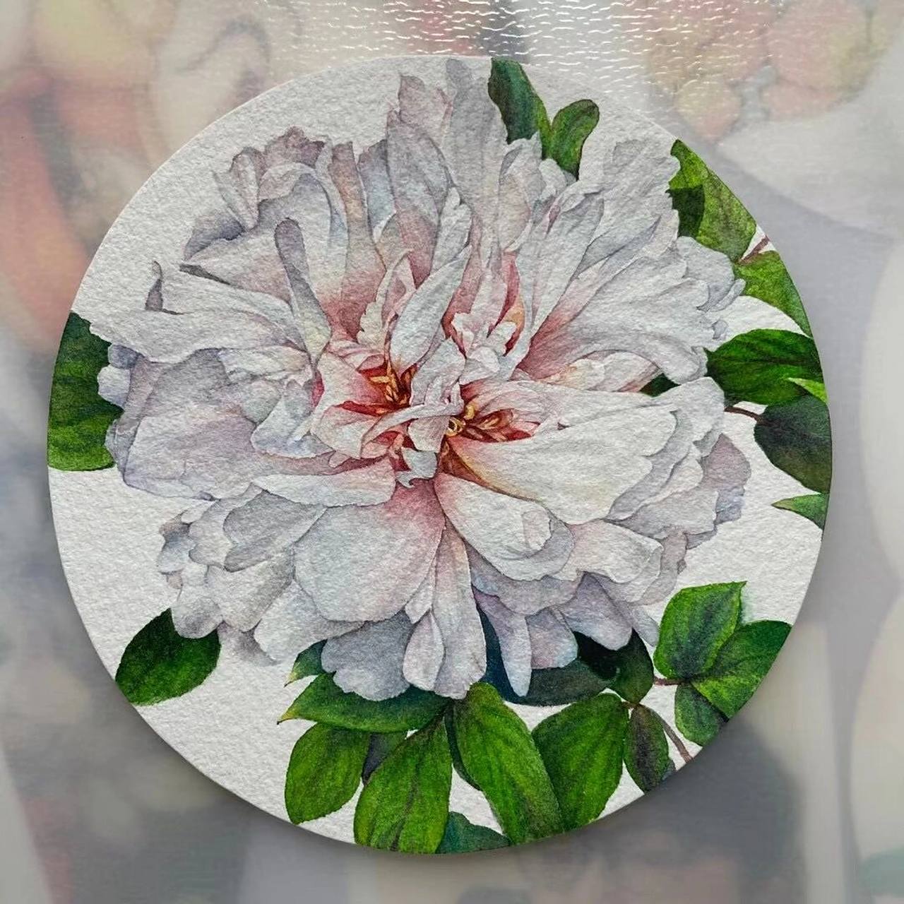 水彩牡丹花～ 没有画铅笔稿,我画小花不太爱打铅笔稿 一个是画完懒得