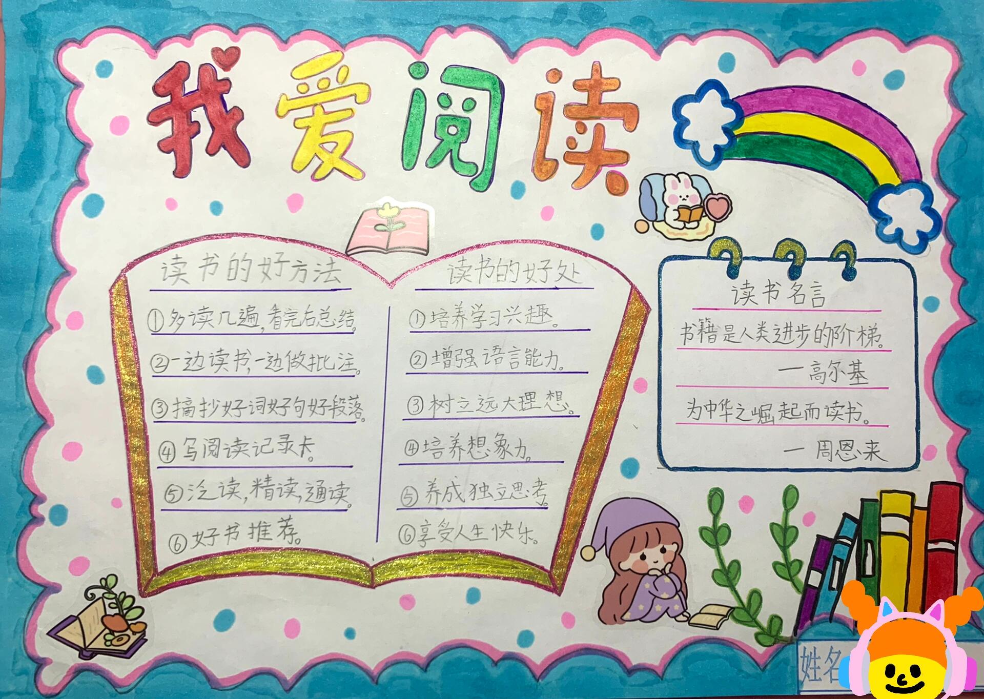 小学手抄报-我爱阅读