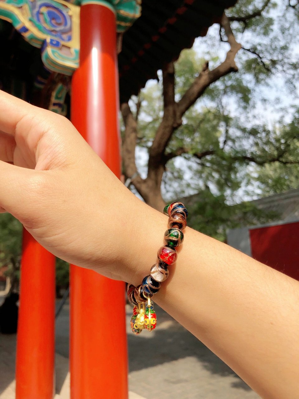 雍和宫香灰琉璃手串,超美!