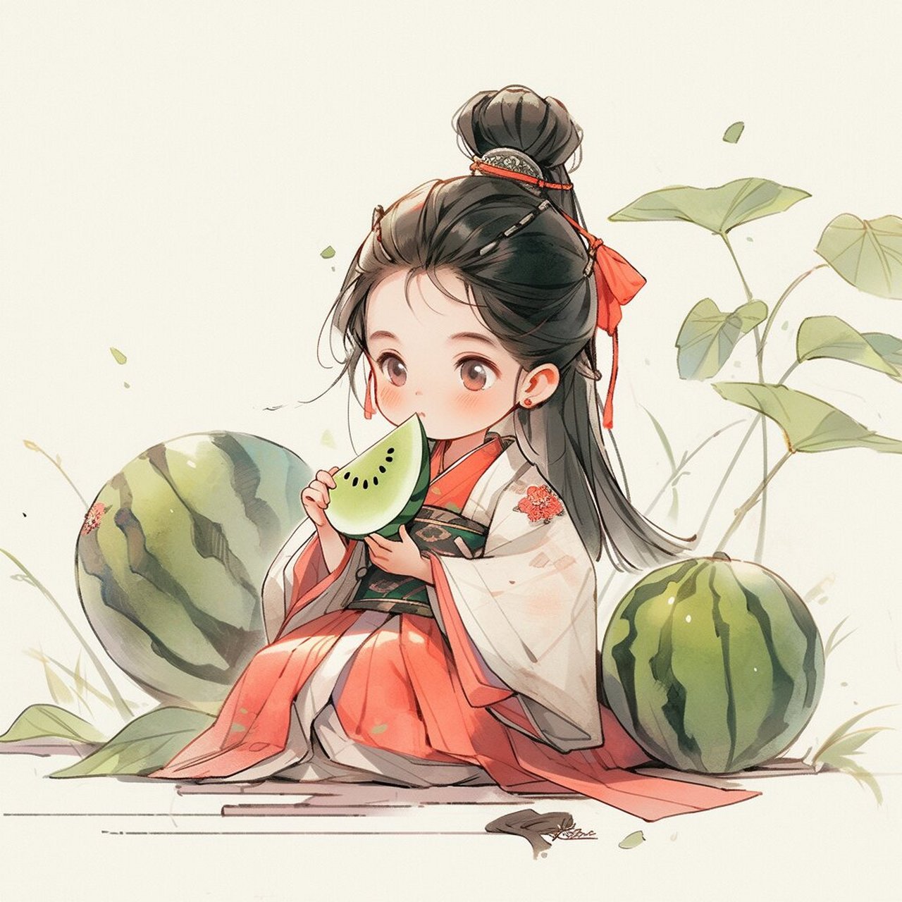 萌系古风||吃瓜小孩|ai情头 吃了这个瓜,过了这个夏~ 020202