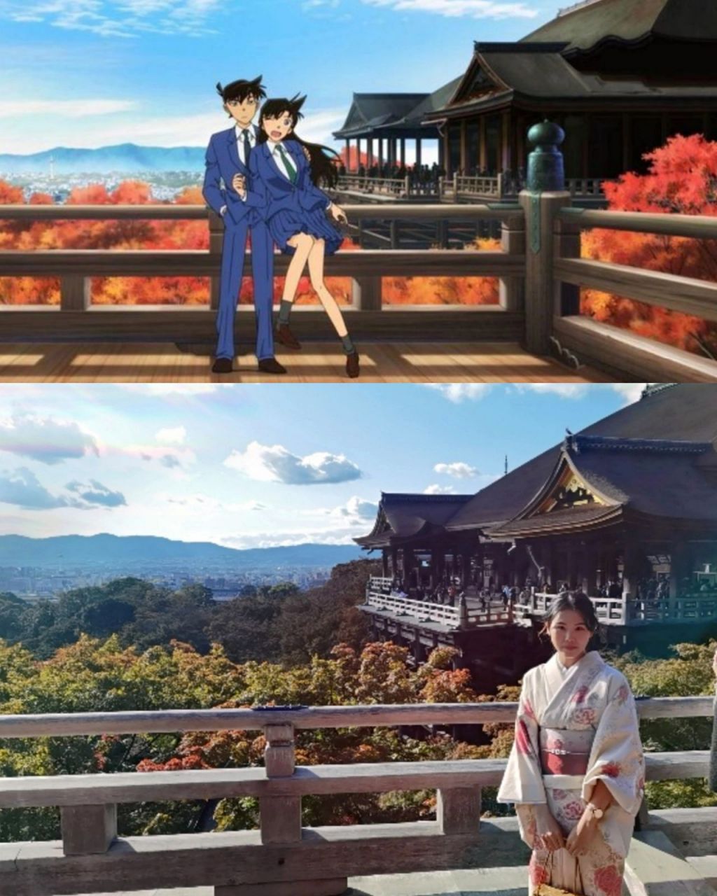 九张图告诉你柯南取景地 京都之旅 图166清水寺大舞台  门票400日元