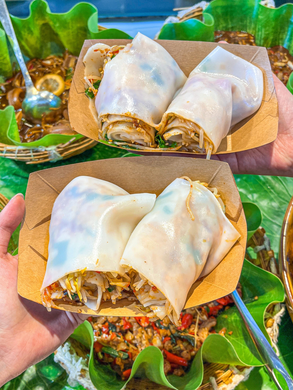 昆明敲正宗的糊辣子凉拌9215裹卷粉绝了91 念了好久的版纳裹卷