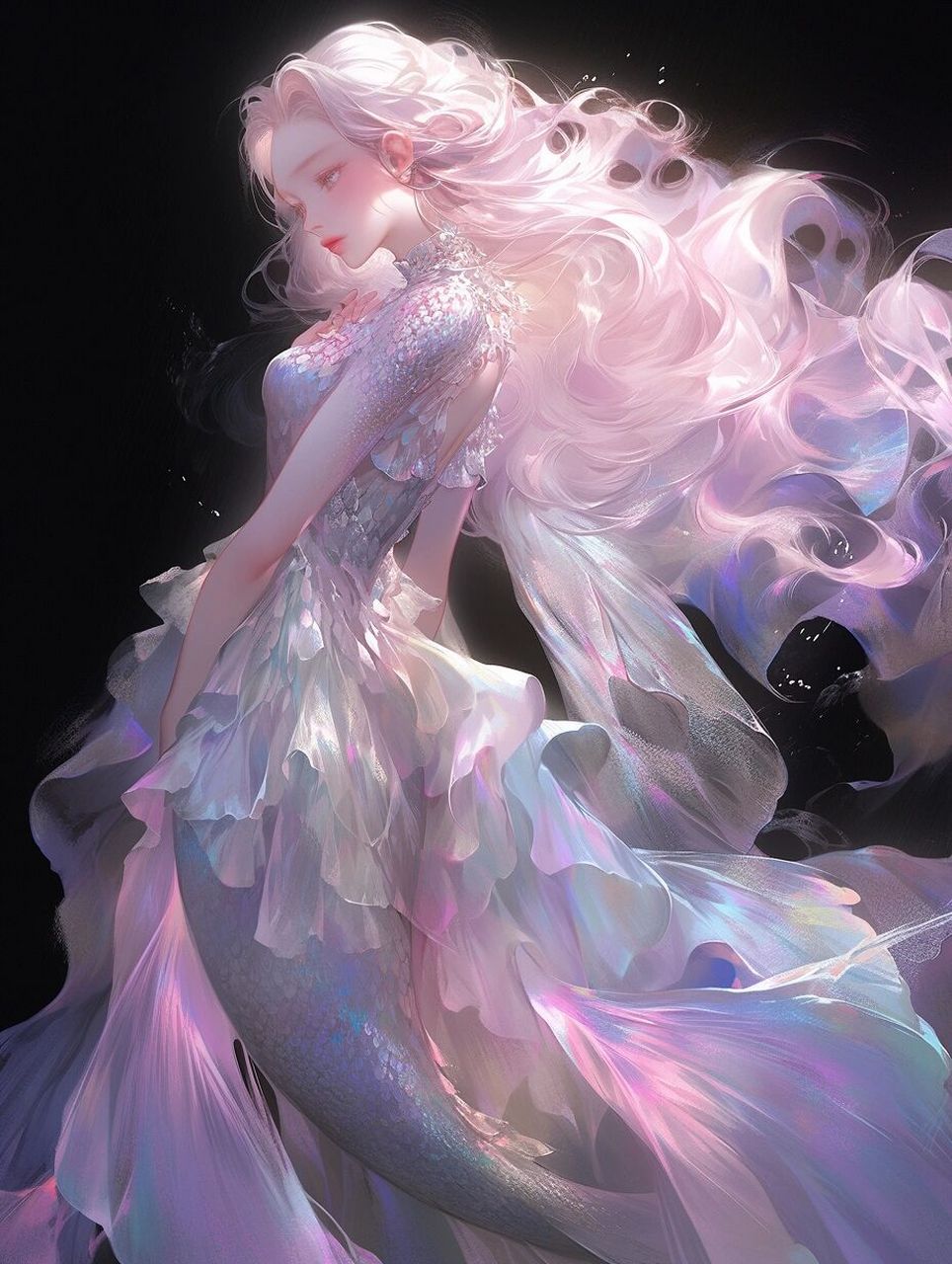 高级感美人鱼系列①人鱼公主 6图头像壁纸 美人鱼真的是最爱怎么设计