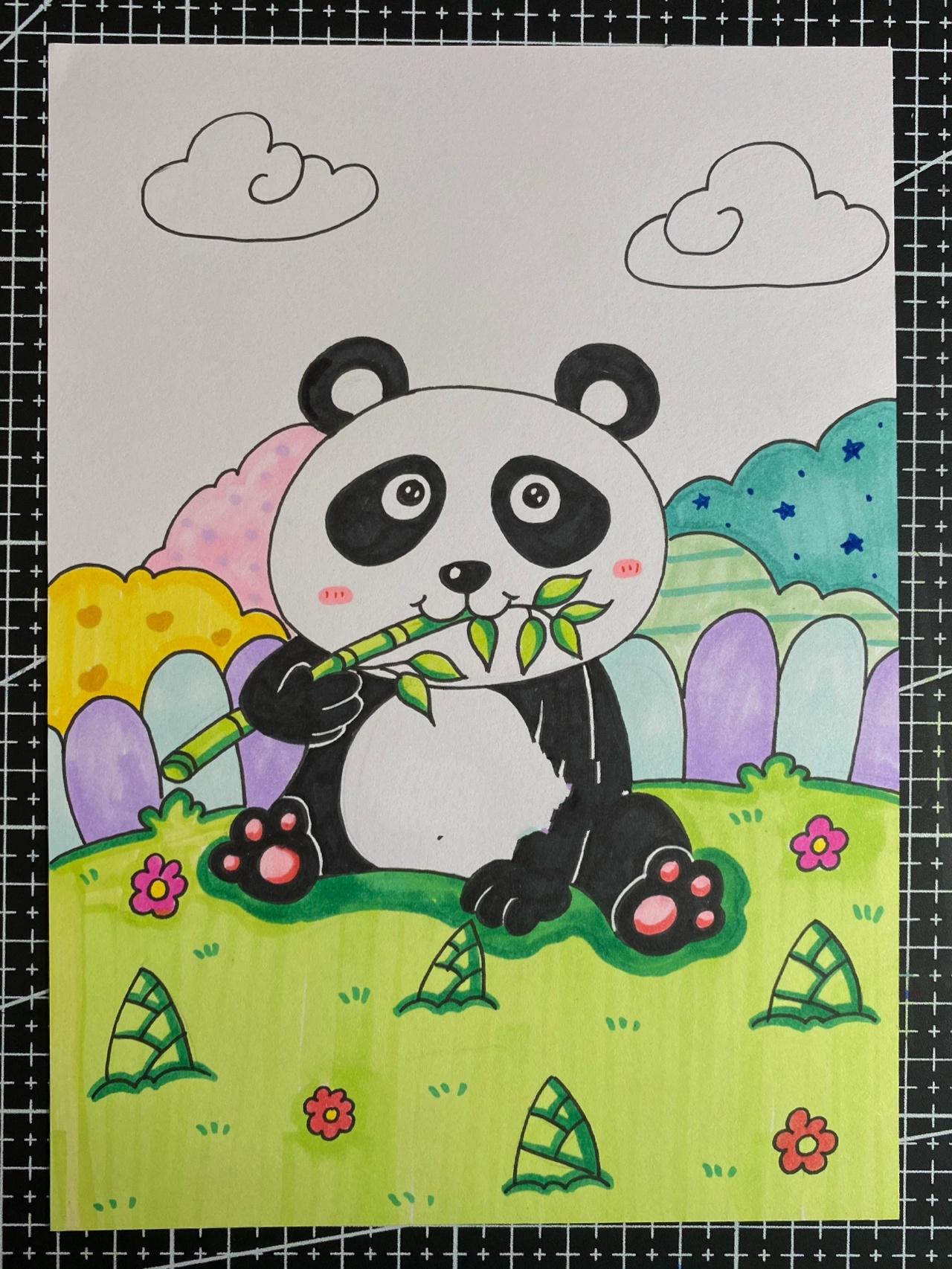 熊猫儿童创意画