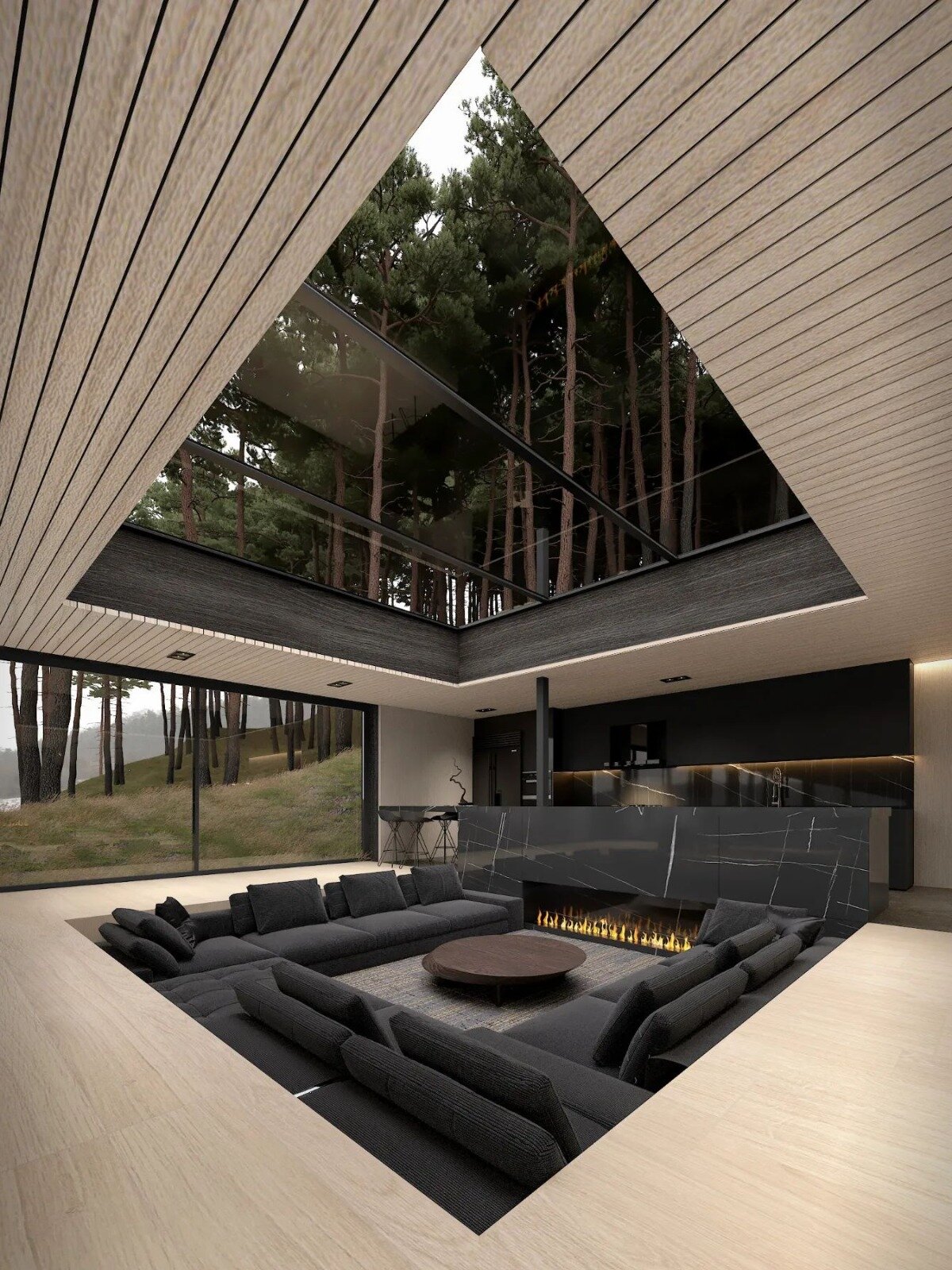 谢谢你下沉式客厅,把家装成住不起的样子09