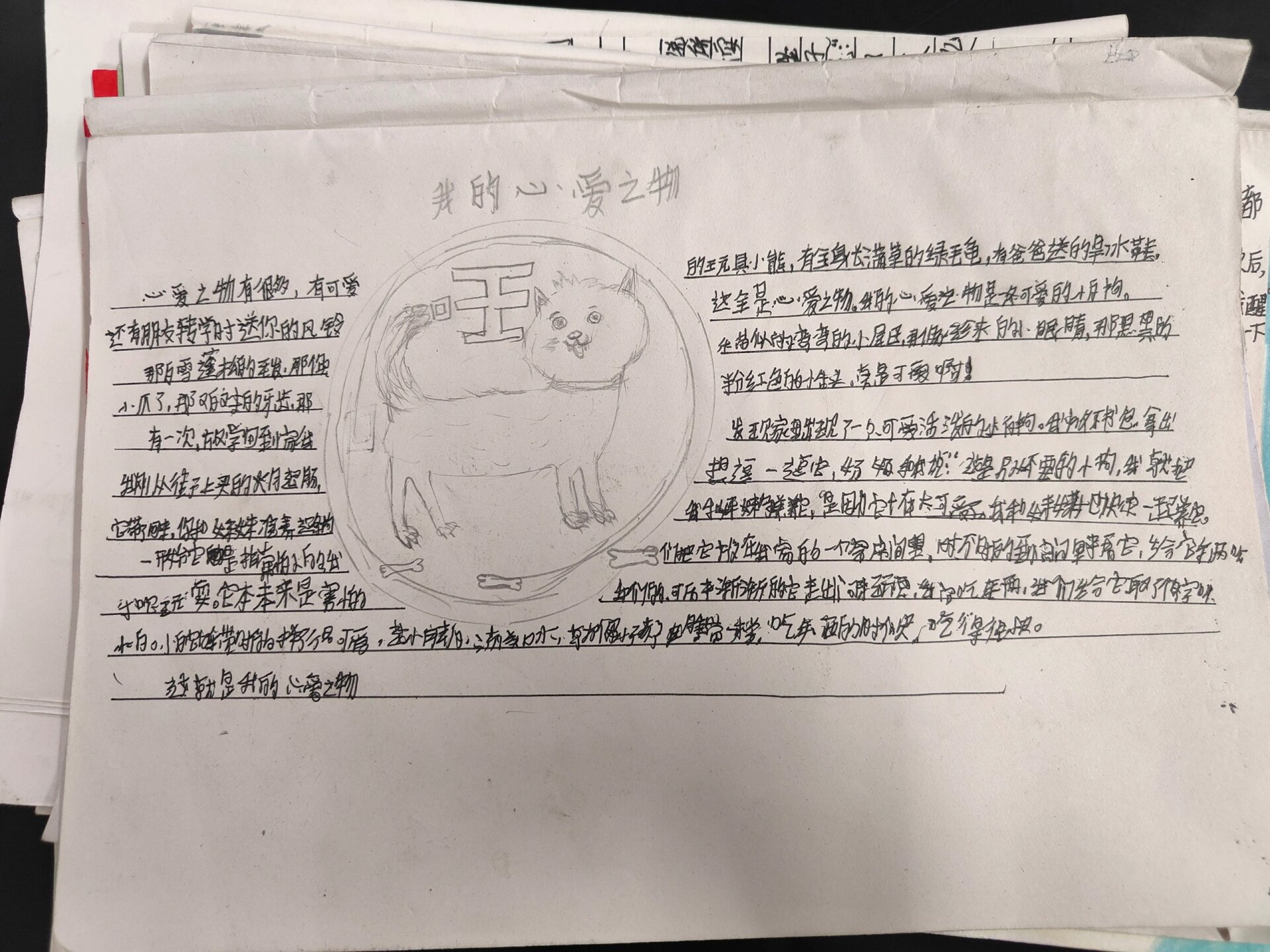 我的心爱之物手抄报