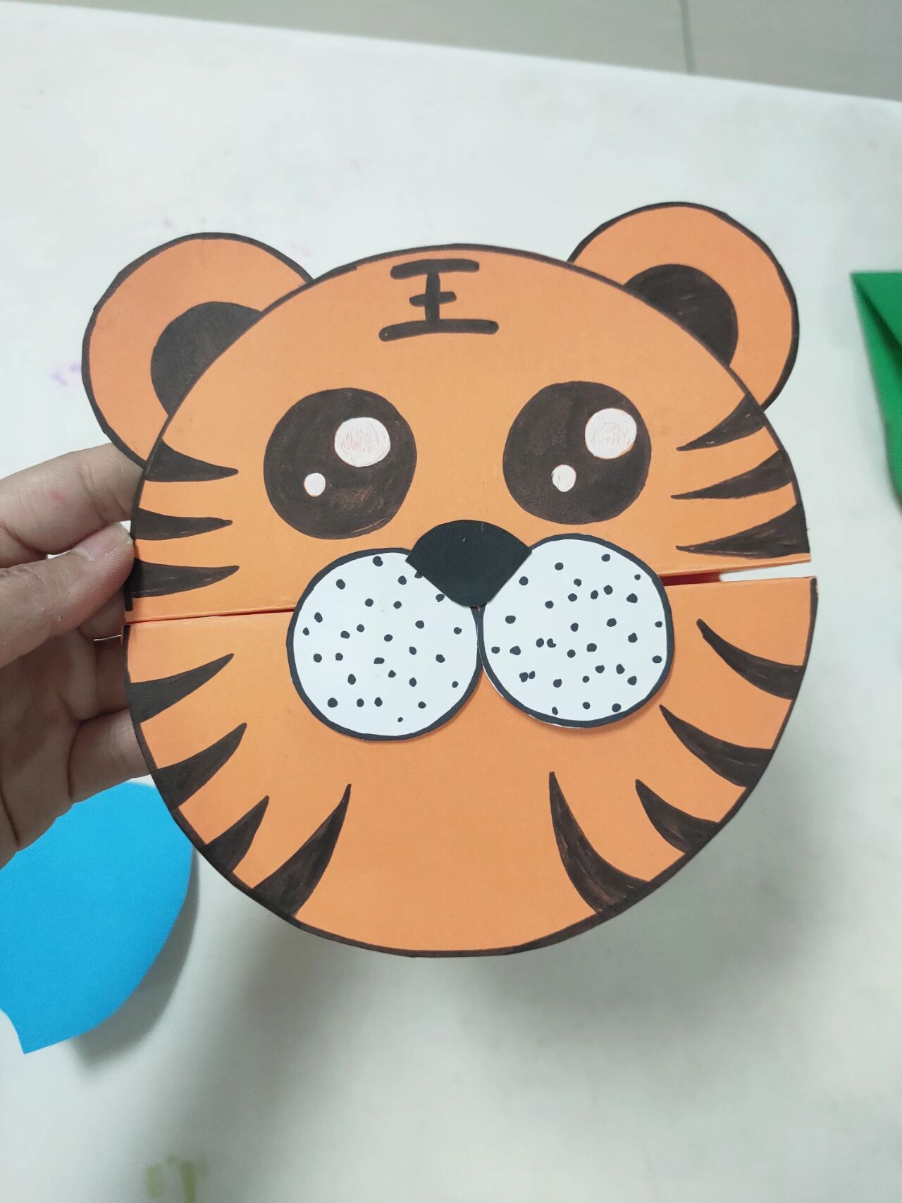 幼儿园卡纸动物手偶