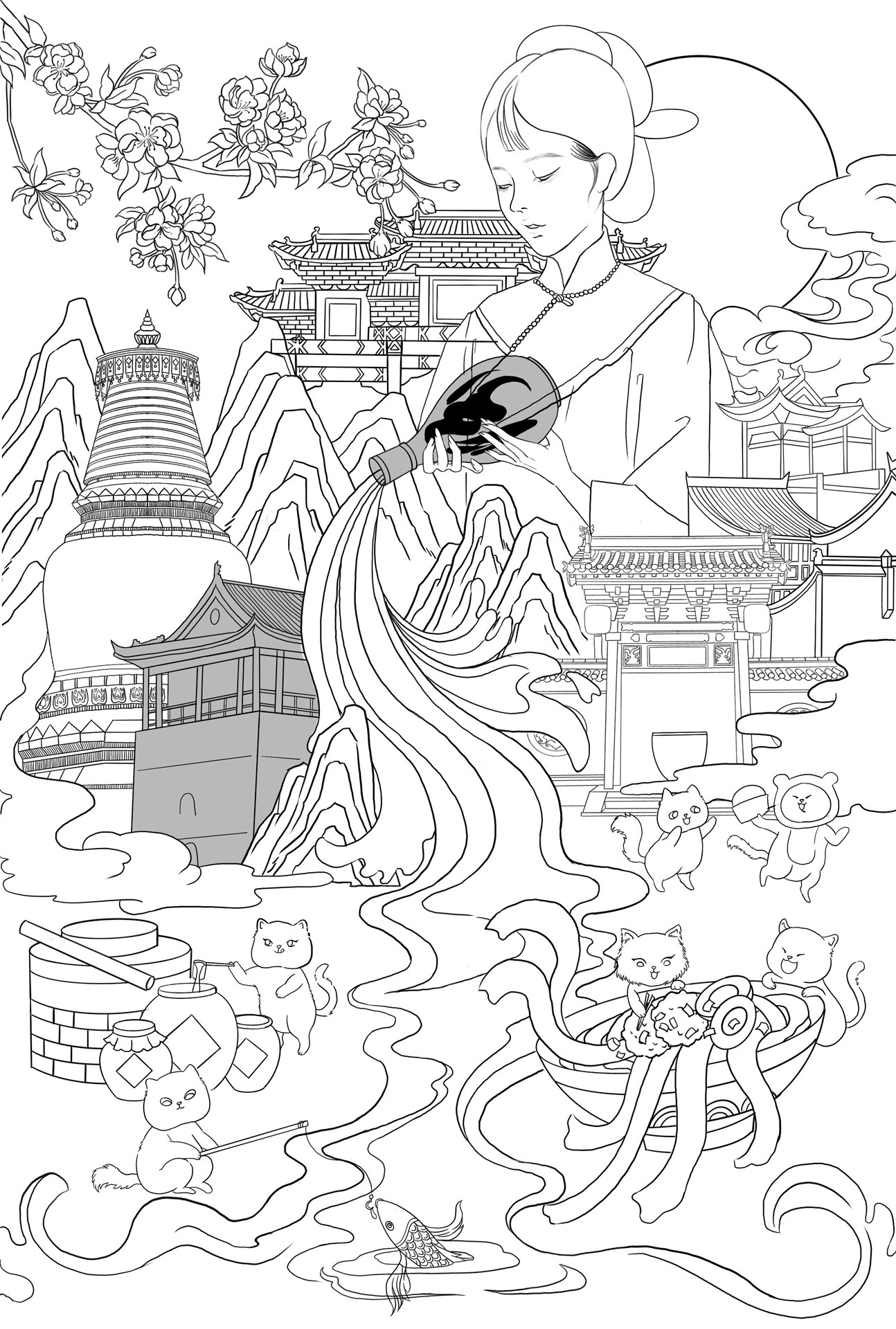 城市主题插画——山西