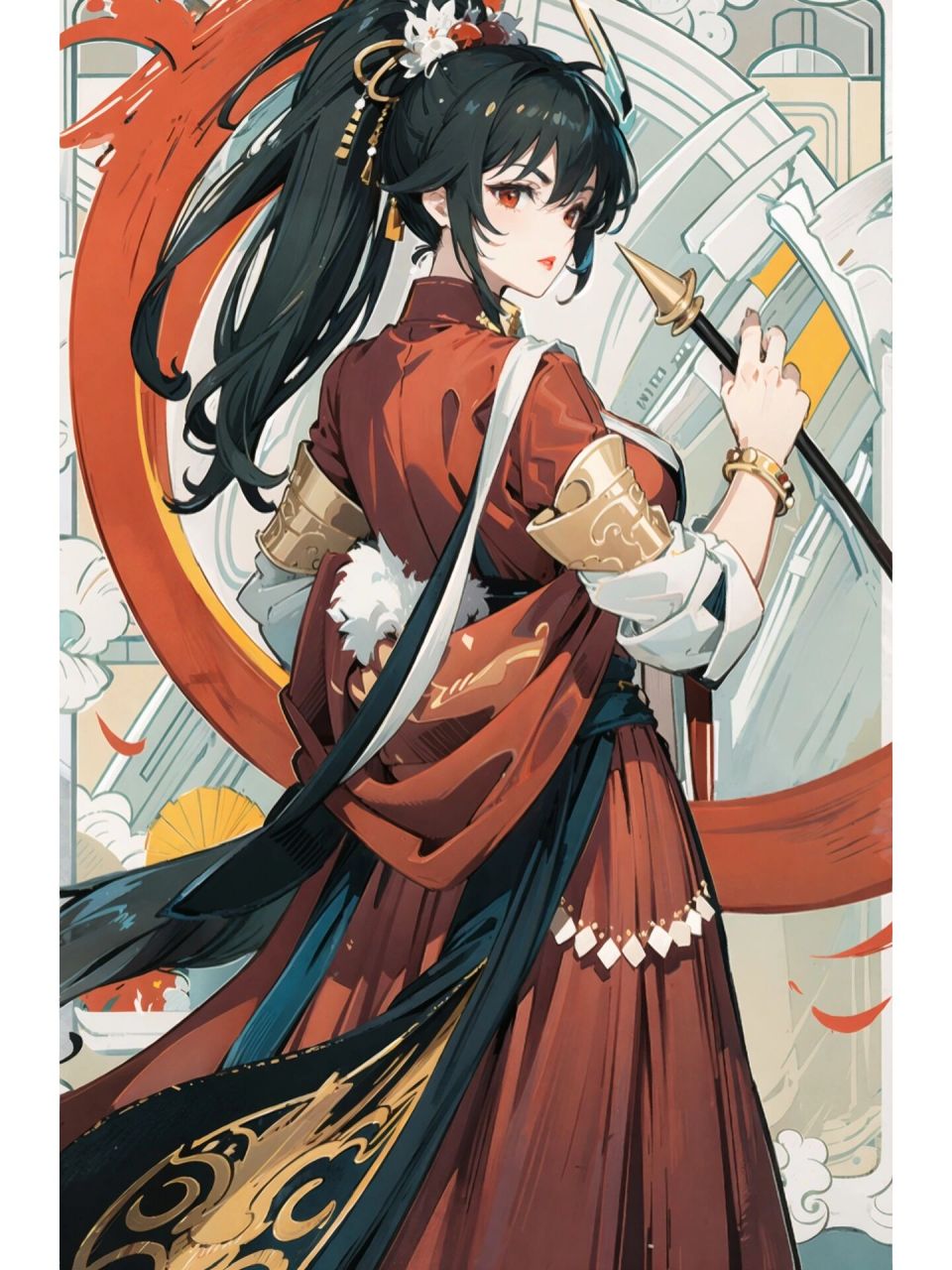 浅试一下女将军 最近有点忙没空玩,就这一张勉强能看.