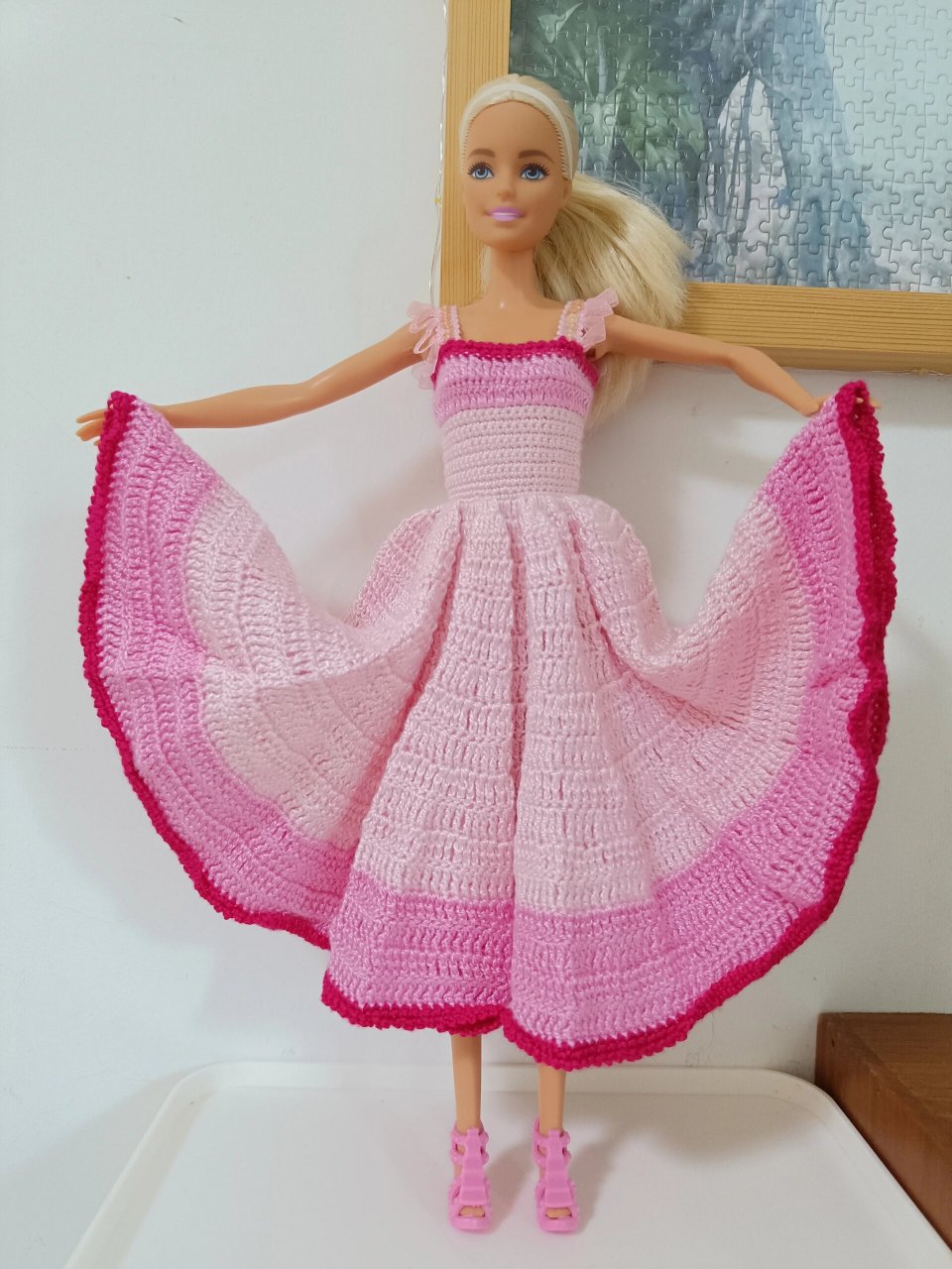 钩针芭比娃娃礼服裙