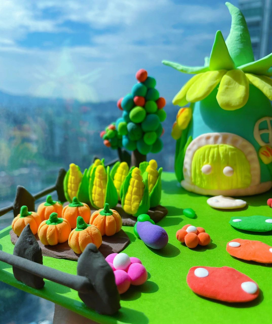 粘土场景,创意菜园子 幼儿园的亲子手工作业,(遇见蔬菜)